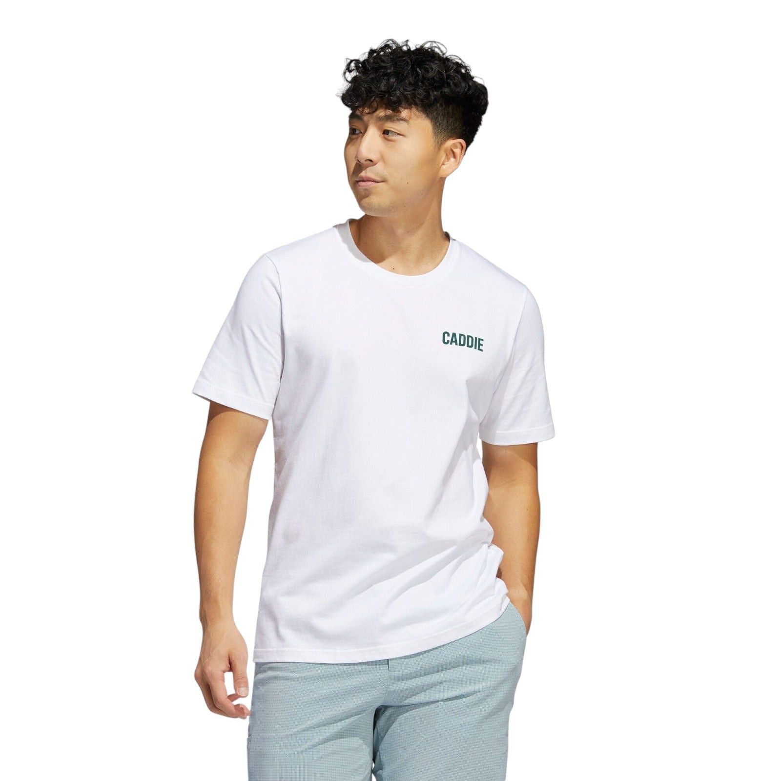 adidas Adicross Caddie Golf T-Shirt - White - ViaductClothing -  -  