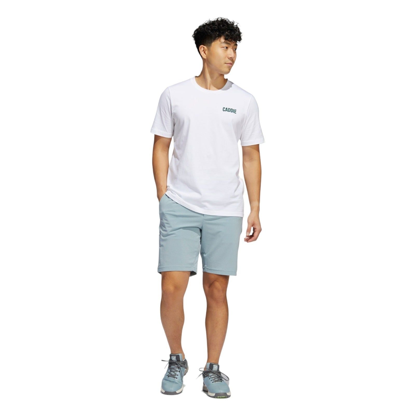 adidas Adicross Caddie Golf T-Shirt - White - ViaductClothing -  -  