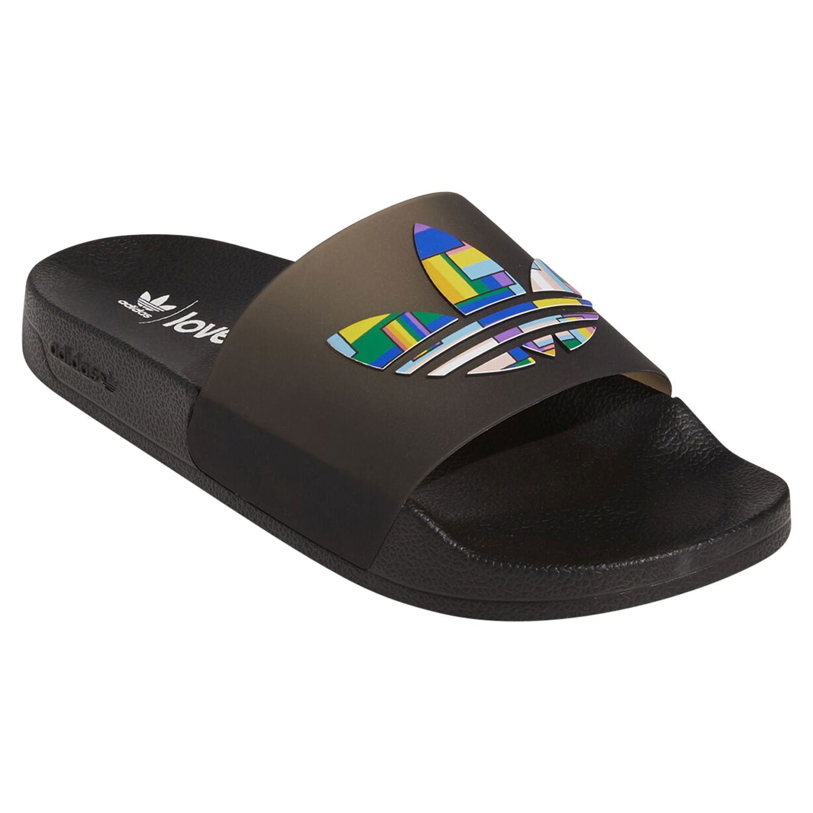 adidas Adilette Lite Pride Slides - Black - ViaductClothing -  -  