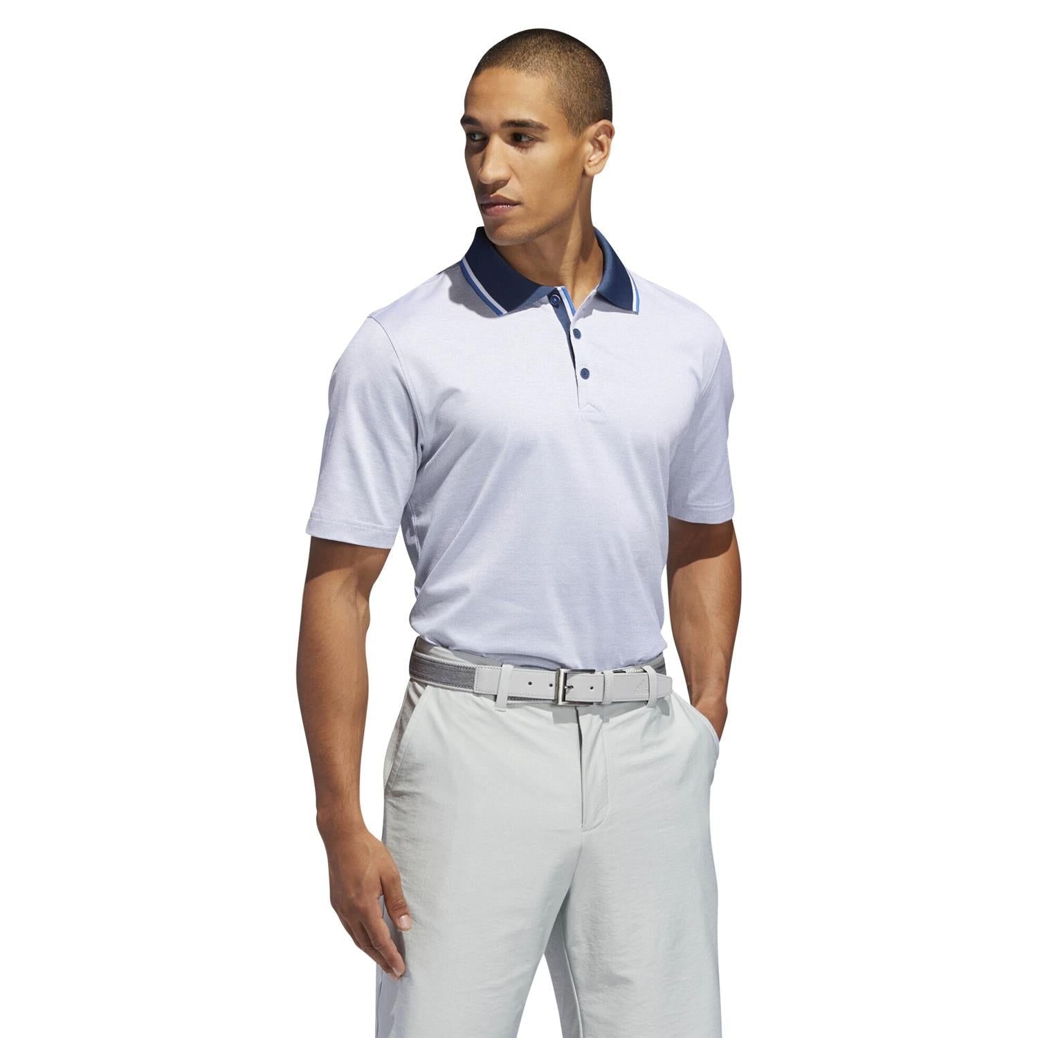 adidas Adipure Premium Two-Tone Polo Shirt - Light Blue - ViaductClothing -  -  