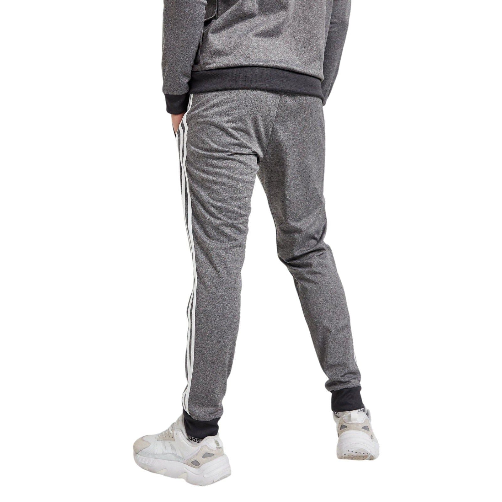 adidas Badge Of Sport 3-Stripes Fleece Tracksuit - Grey Marl - ViaductClothing -  -  