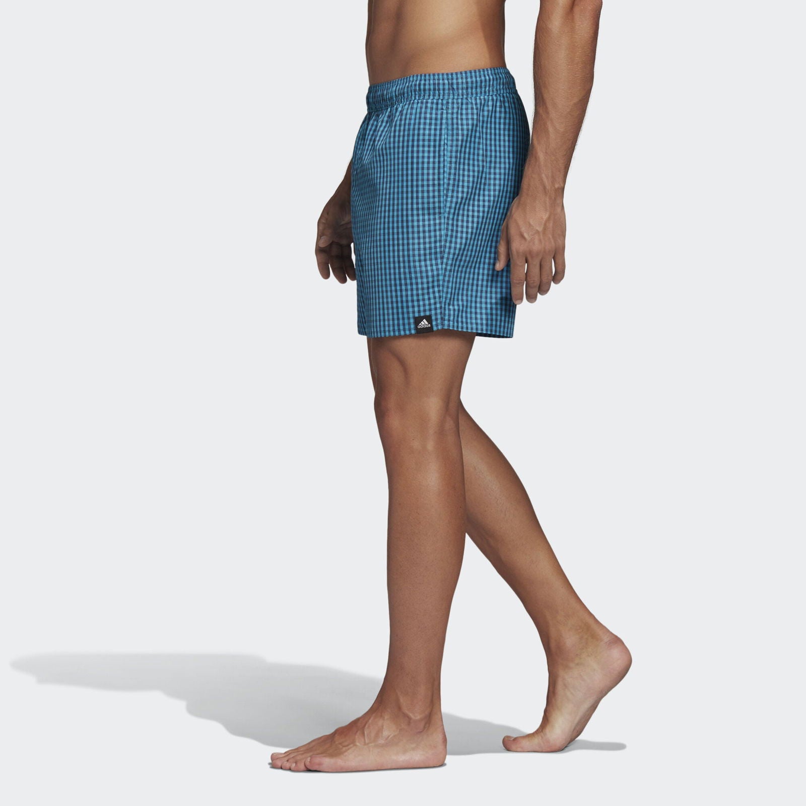 adidas Check CLX Swim Shorts - Shock Cyan Blue - ViaductClothing -  -  