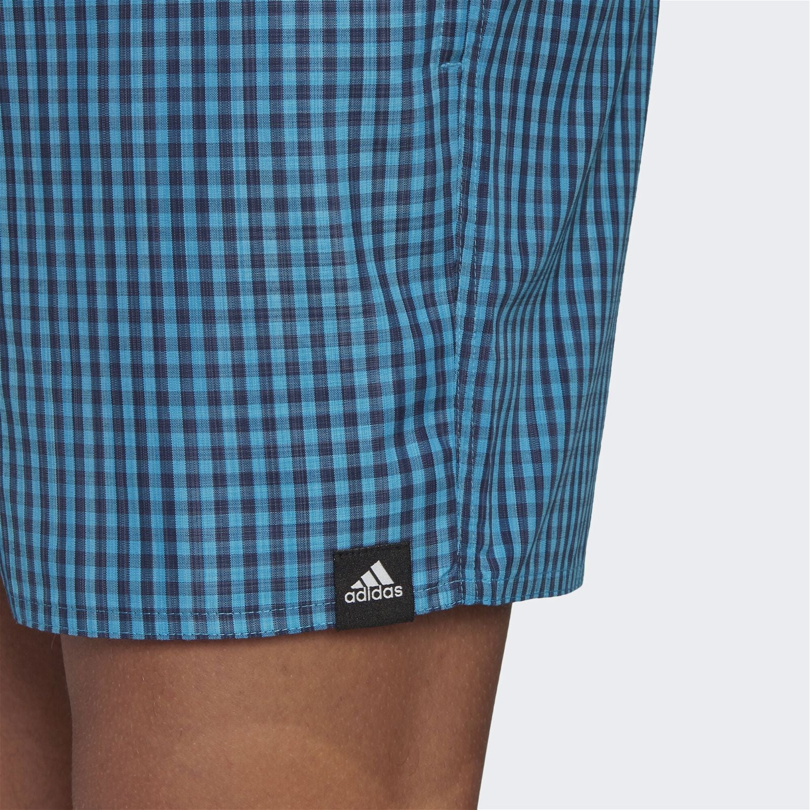 adidas Check CLX Swim Shorts - Shock Cyan Blue - ViaductClothing -  -  