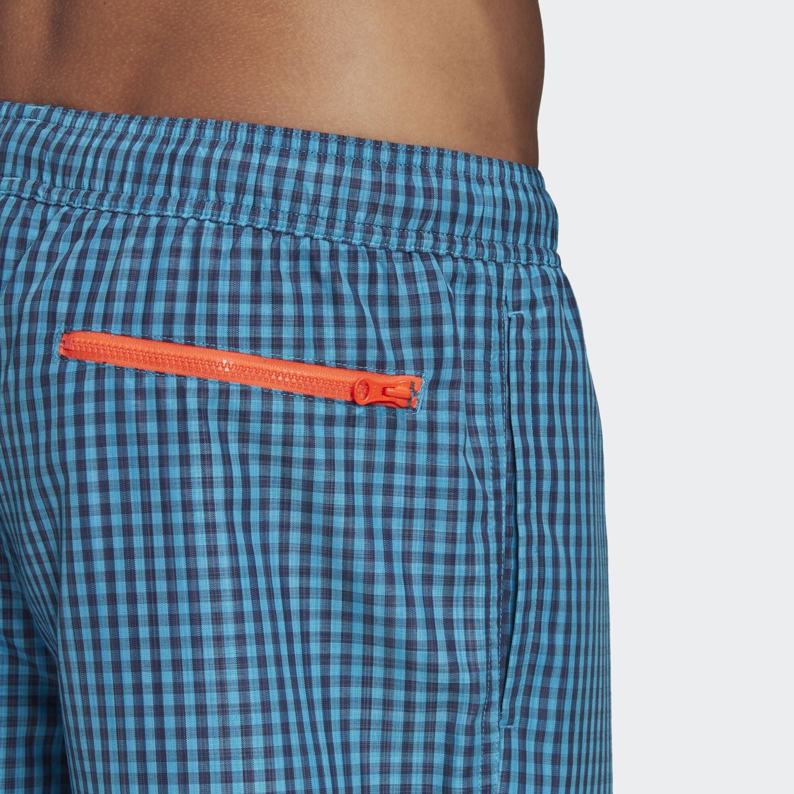 adidas Check CLX Swim Shorts - Shock Cyan Blue - ViaductClothing -  -  
