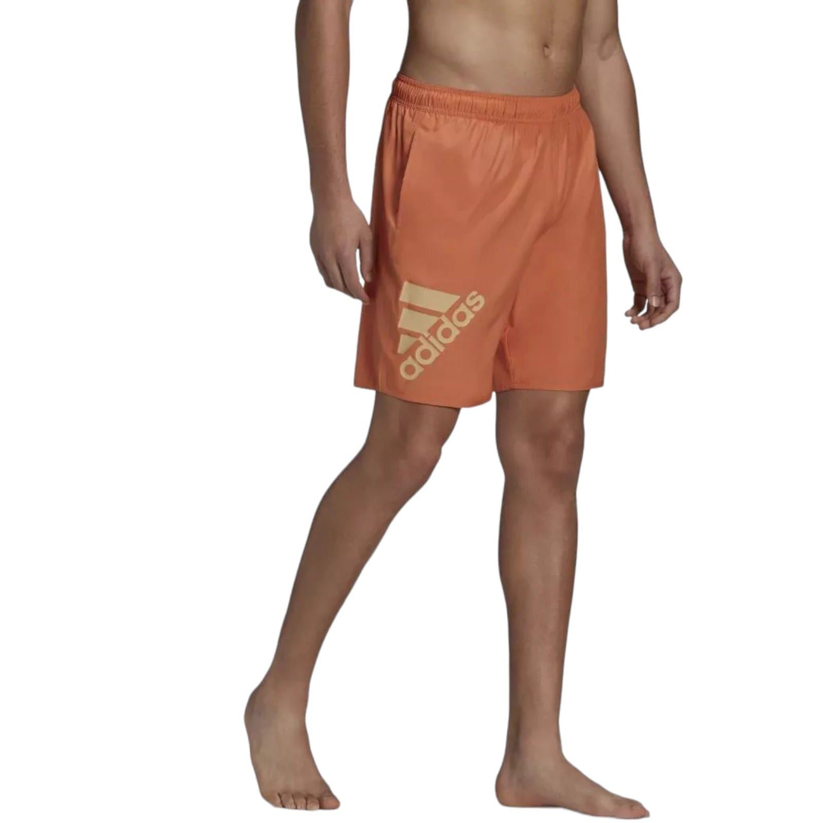 adidas Classic Length Logo Swim Shorts - Orange - ViaductClothing -  -  