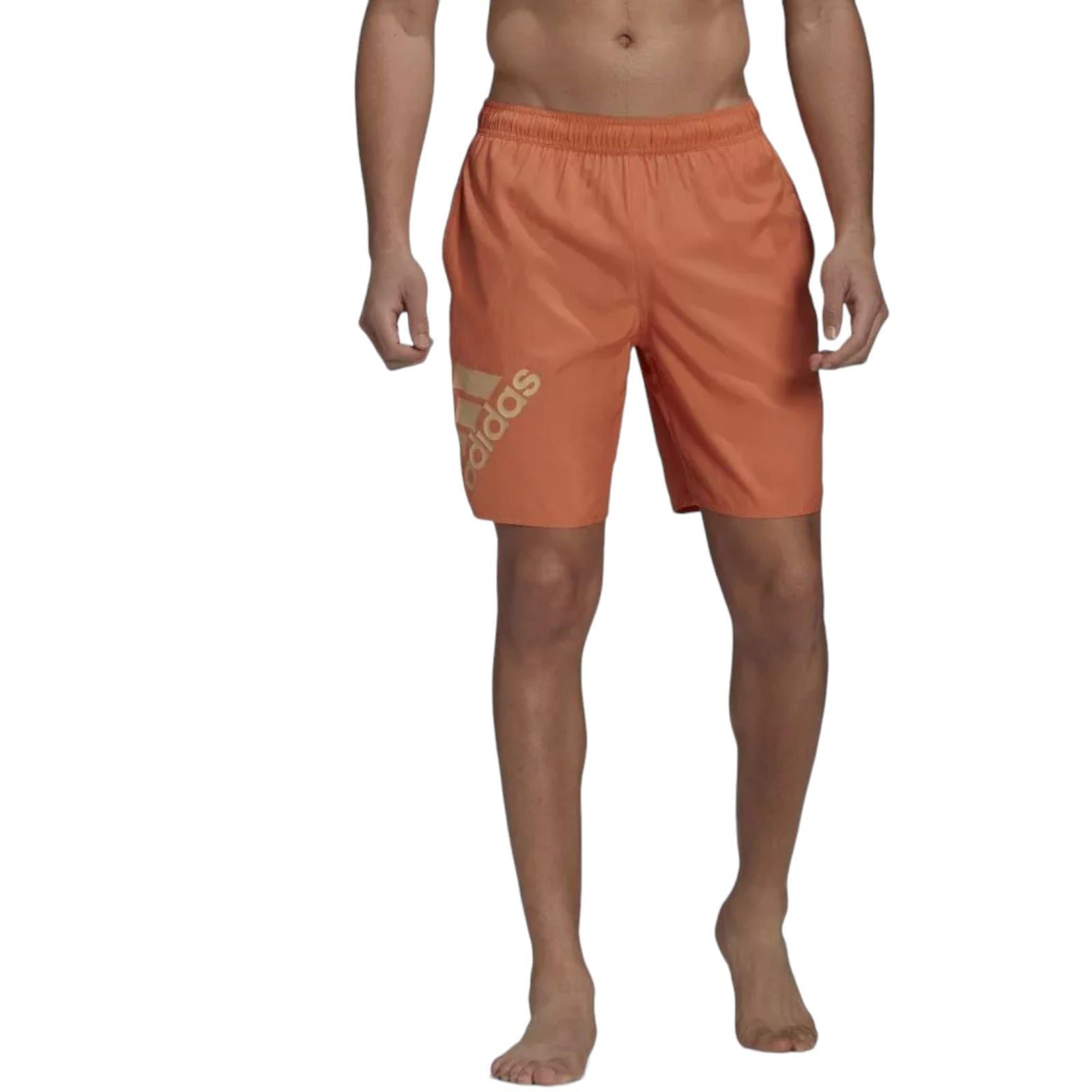 adidas Classic Length Logo Swim Shorts - Orange - ViaductClothing -  -  