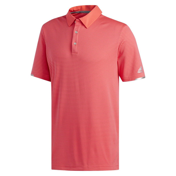 adidas Climachill Tonal Stripe Polo Shirt - Red - ViaductClothing -  -  