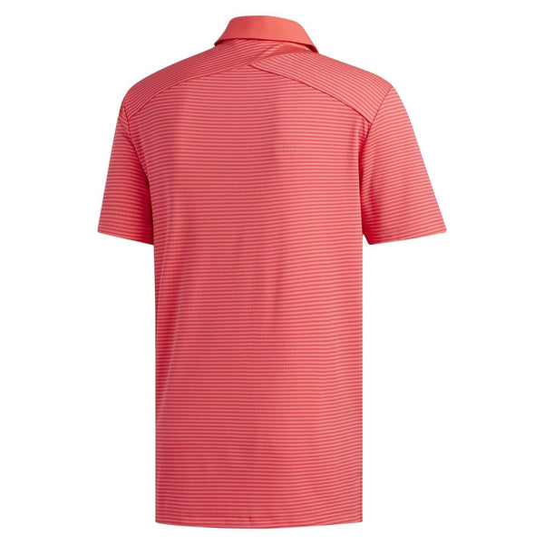 adidas Climachill Tonal Stripe Polo Shirt - Red - ViaductClothing -  -  