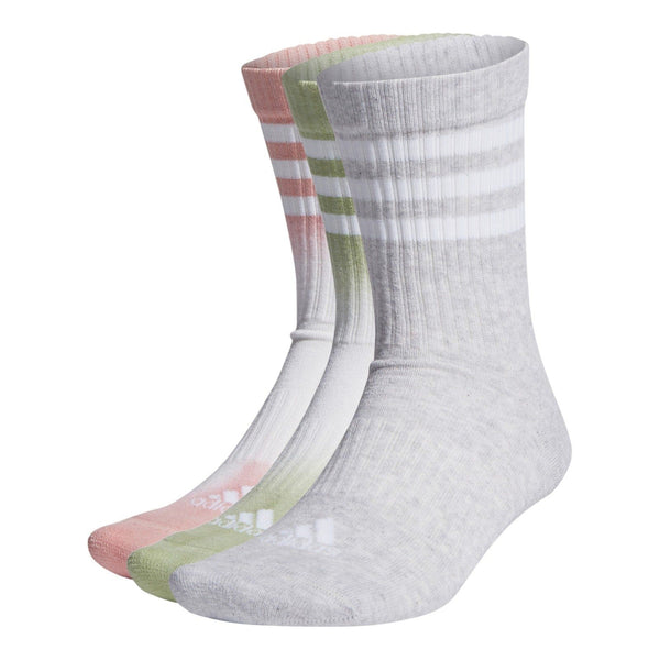 adidas Dip-Dyed 3-Stripes Cushioned Crew Socks 3 Pairs - ViaductClothing -  -  