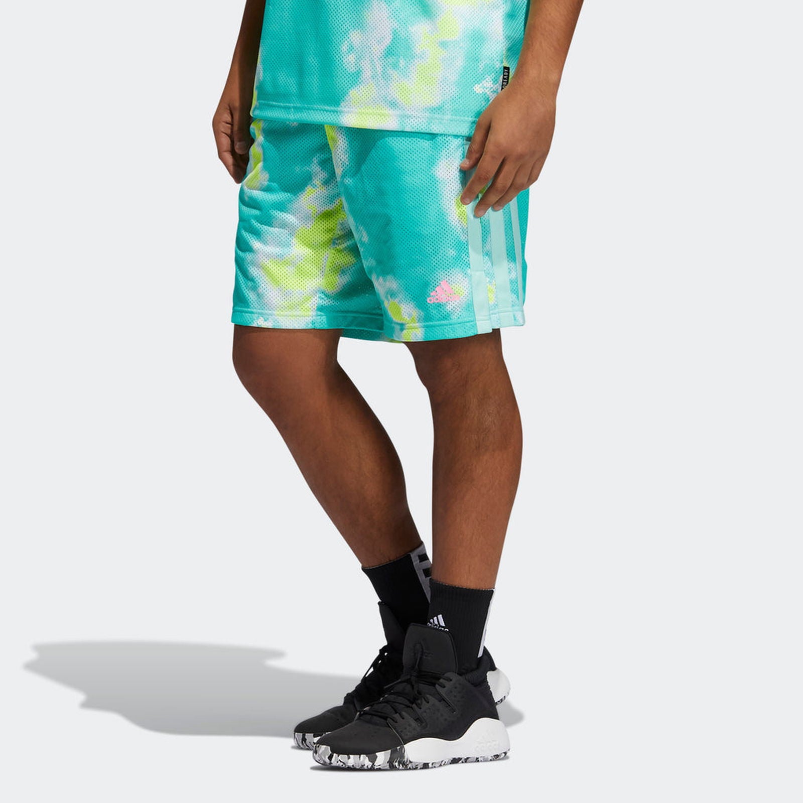 adidas Donovan Mitchell Basketball Shorts - Green - ViaductClothing -  -  