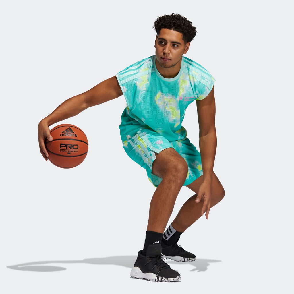 adidas Donovan Mitchell Basketball Shorts - Green - ViaductClothing -  -  