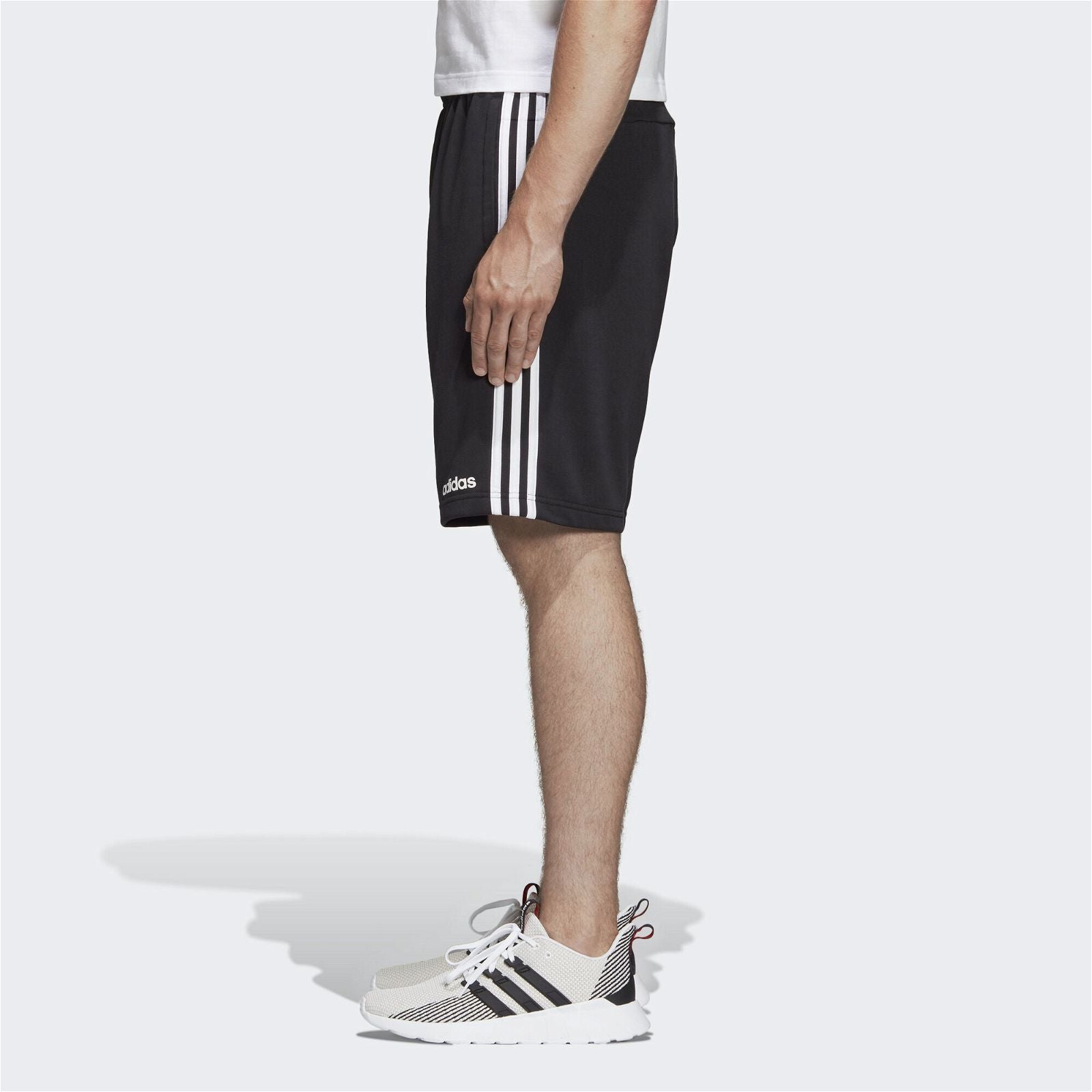 adidas Essentials 3-Stripes French Terry Shorts - Black - ViaductClothing -  -  