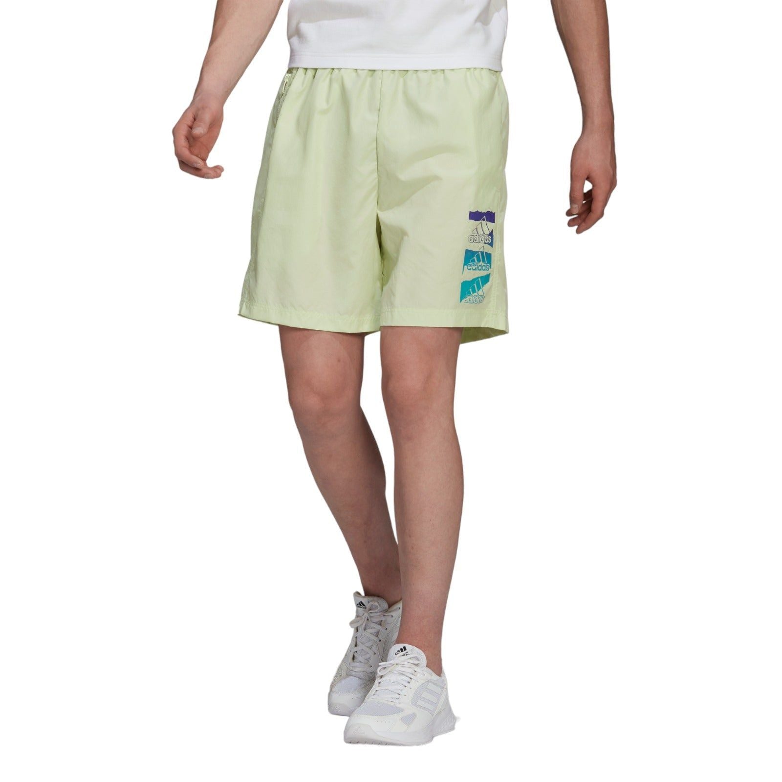 adidas Essentials BrandLove Chelsea Woven Shorts - Green - ViaductClothing -  -  