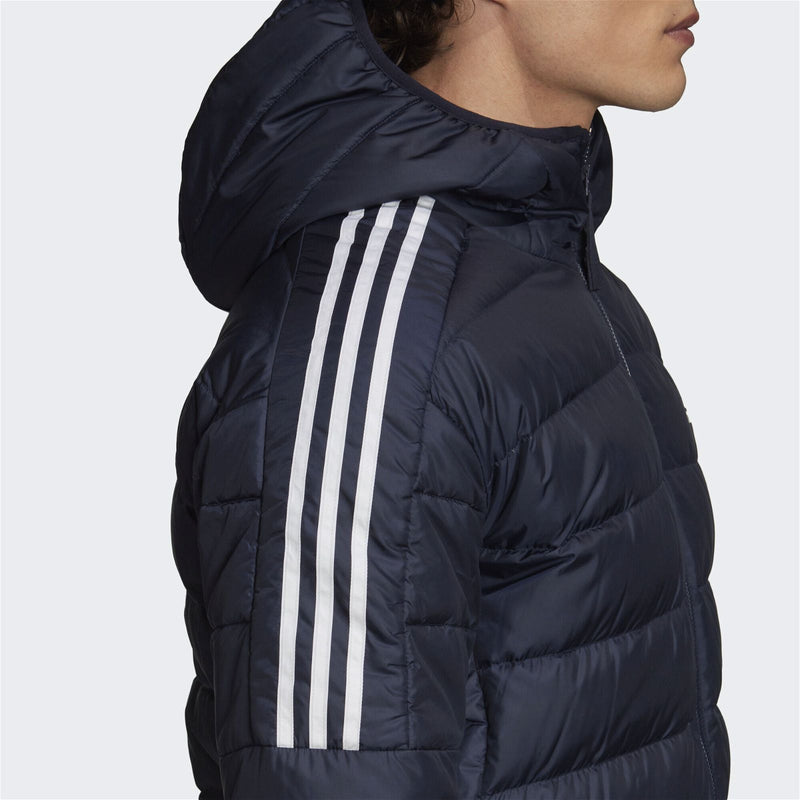 adidas Essentials Down Parka Coat Jacket - Blue - ViaductClothing -  -  