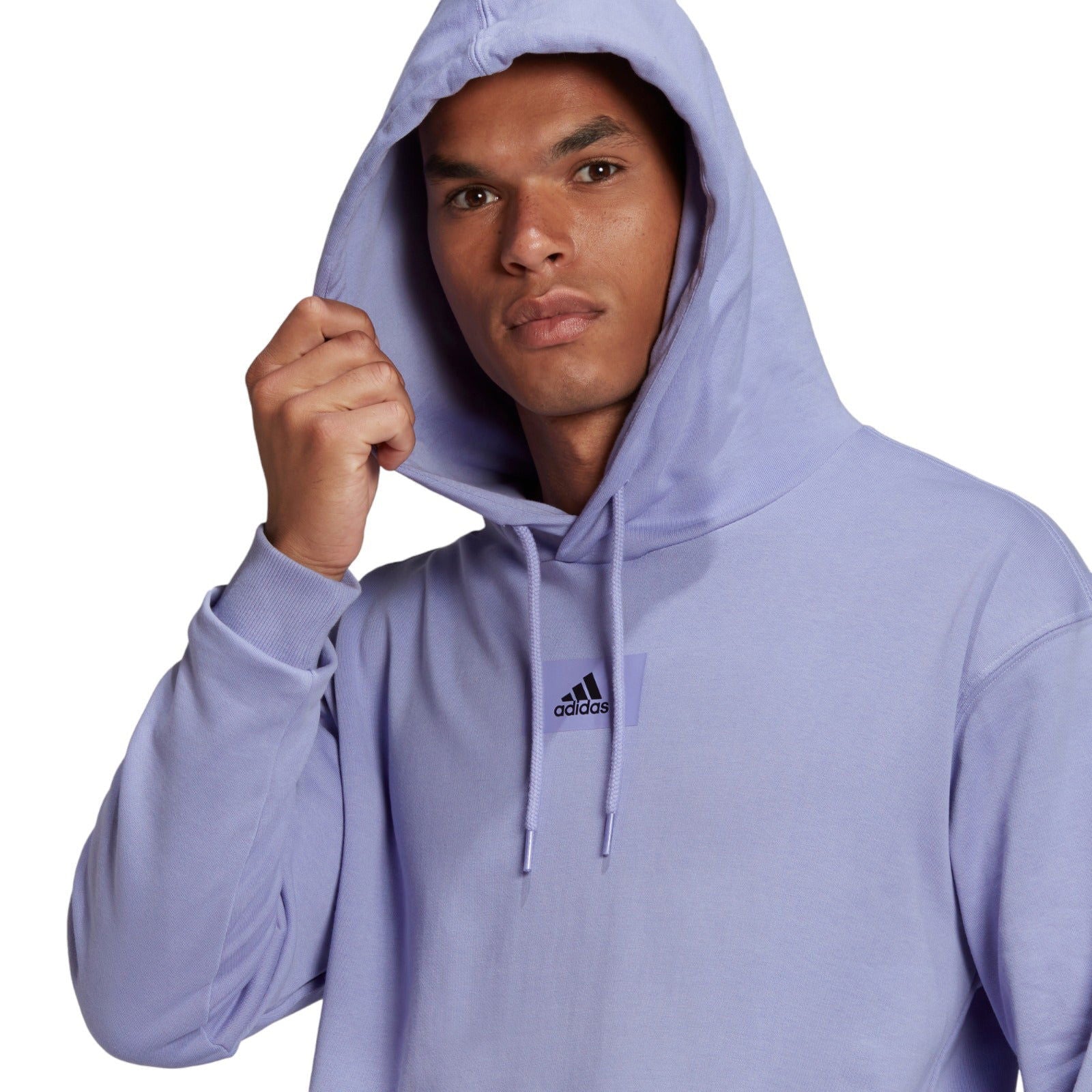 adidas Essentials FeelVivid Cotton French Terry Drop Shoulder Hoodie - Purple - ViaductClothing -  -  