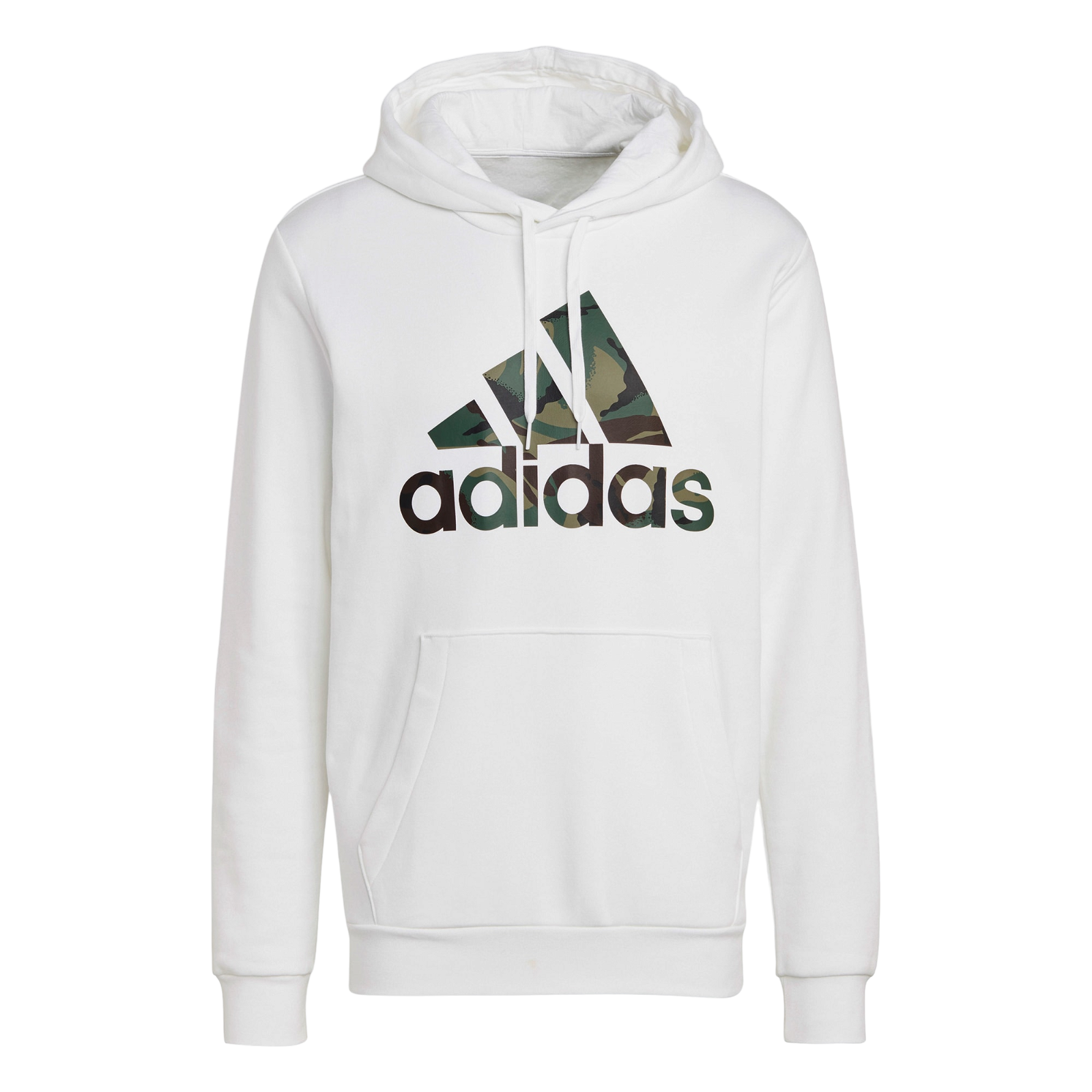 adidas Essentials Fleece Camo-Print Hoodie - White - ViaductClothing -  -  