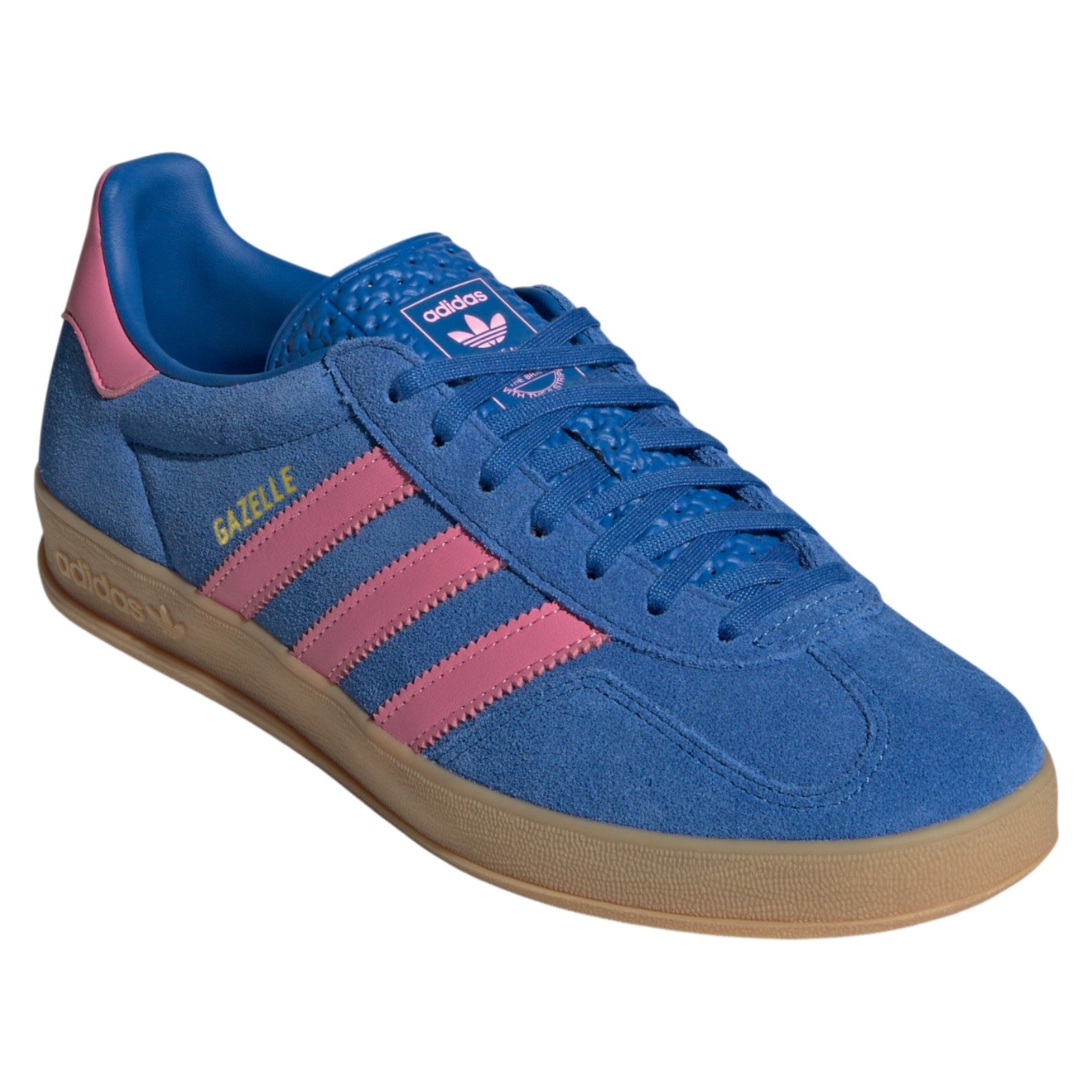adidas Originals Gazelle Indoor Shoes - Blue / Bliss Pink / Gum