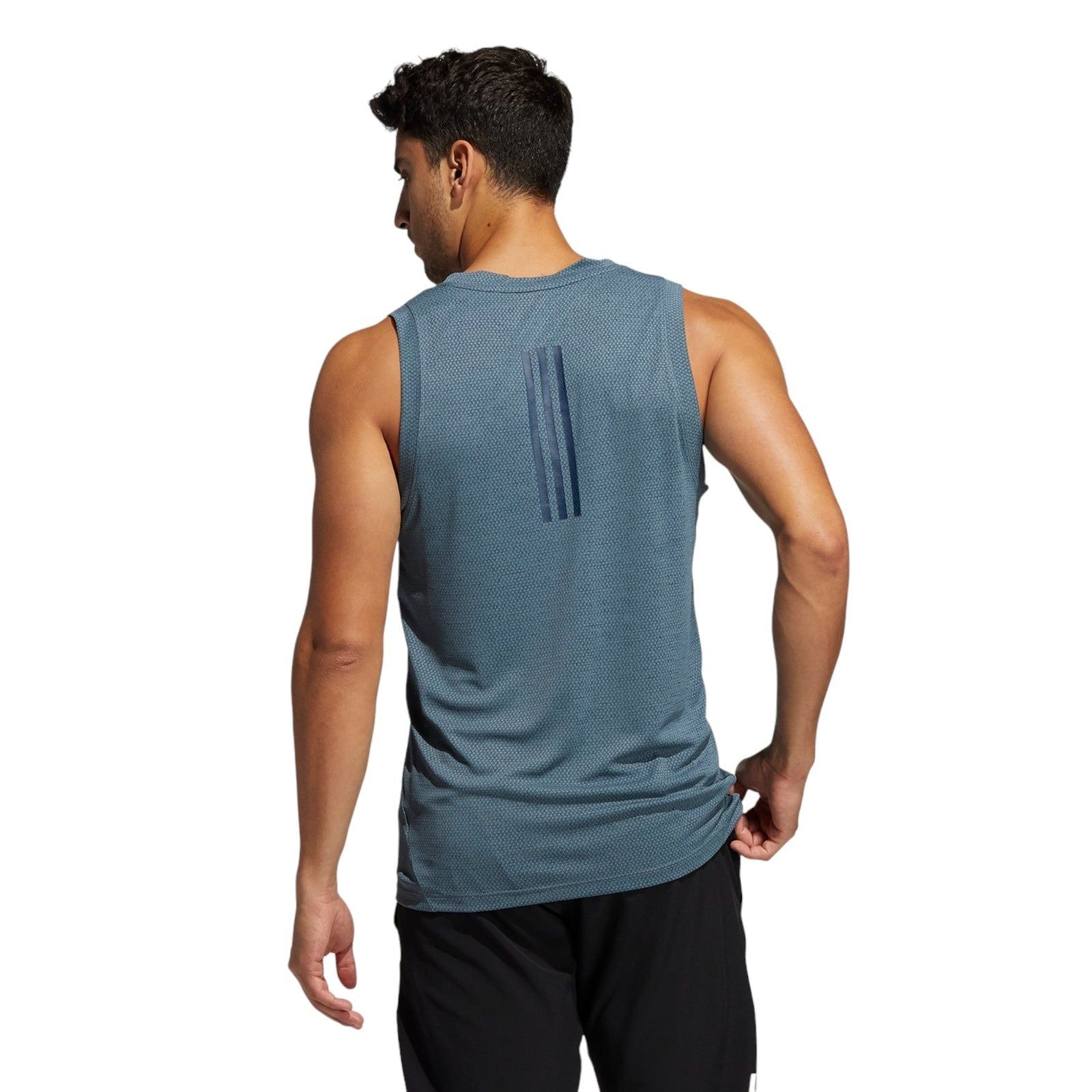 adidas HEAT.RDY 3-Stripes Tank Top - Blue - ViaductClothing -  -  