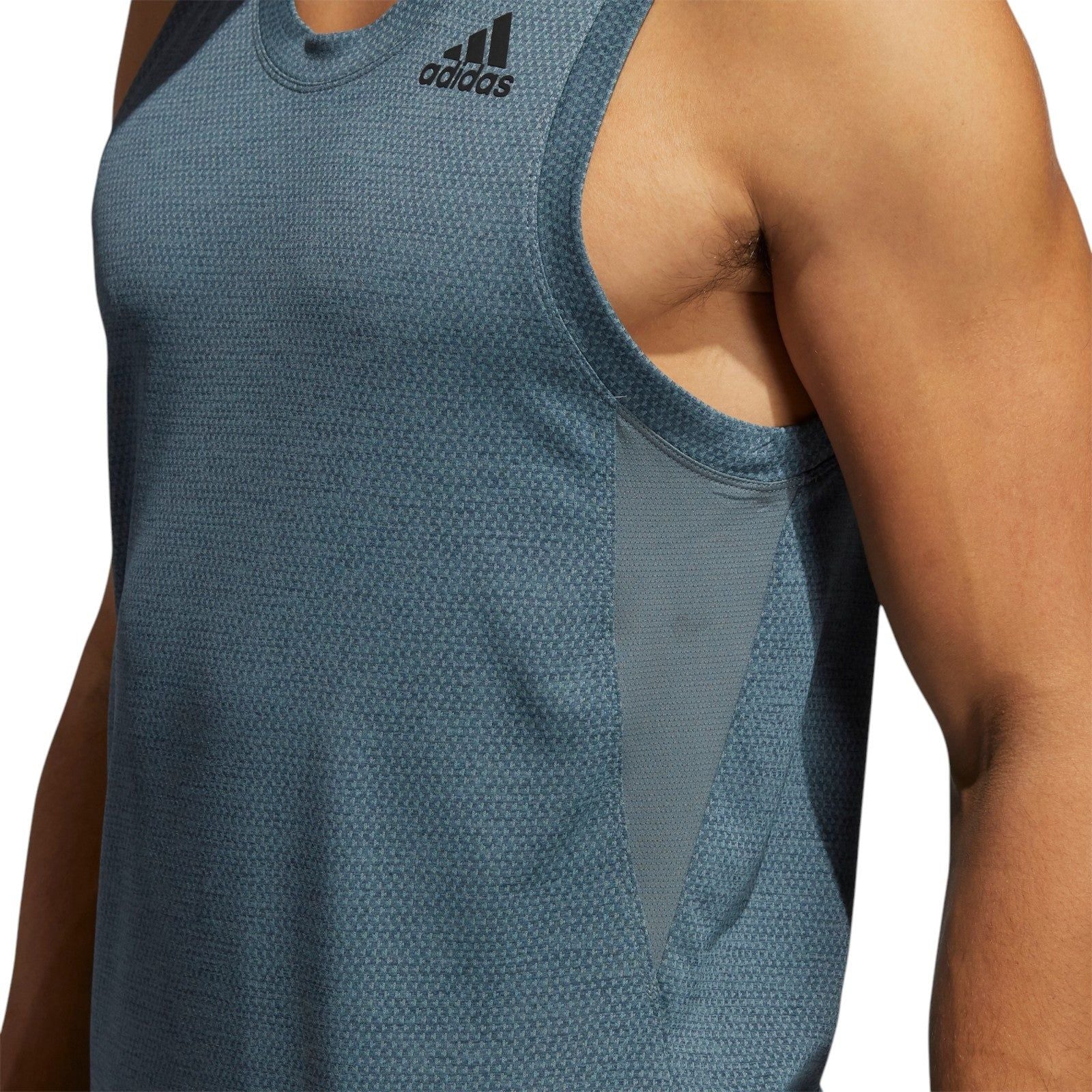adidas HEAT.RDY 3-Stripes Tank Top - Blue - ViaductClothing -  -  