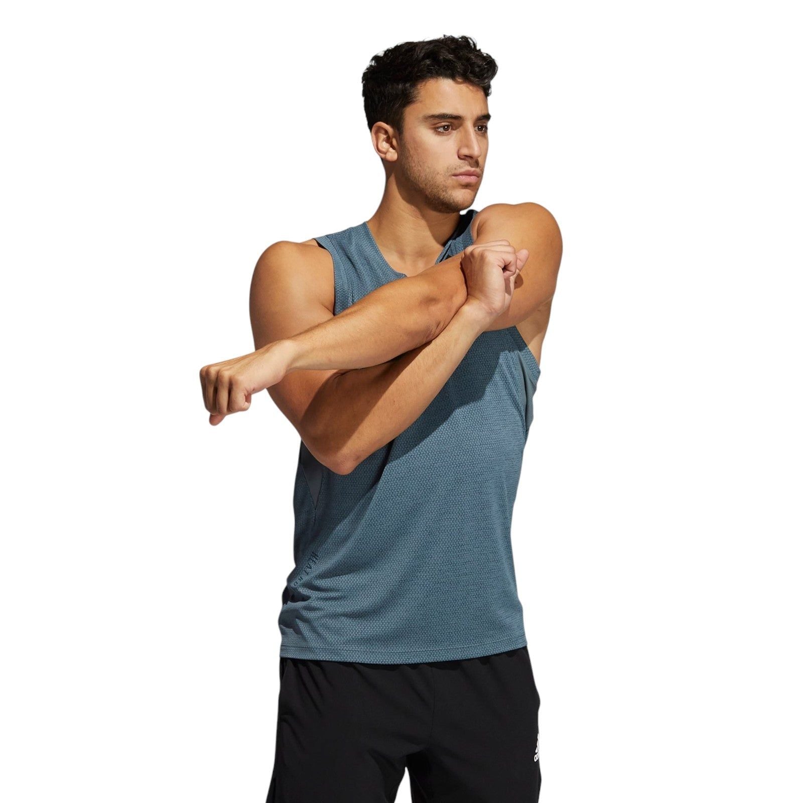 adidas HEAT.RDY 3-Stripes Tank Top - Blue - ViaductClothing -  -  