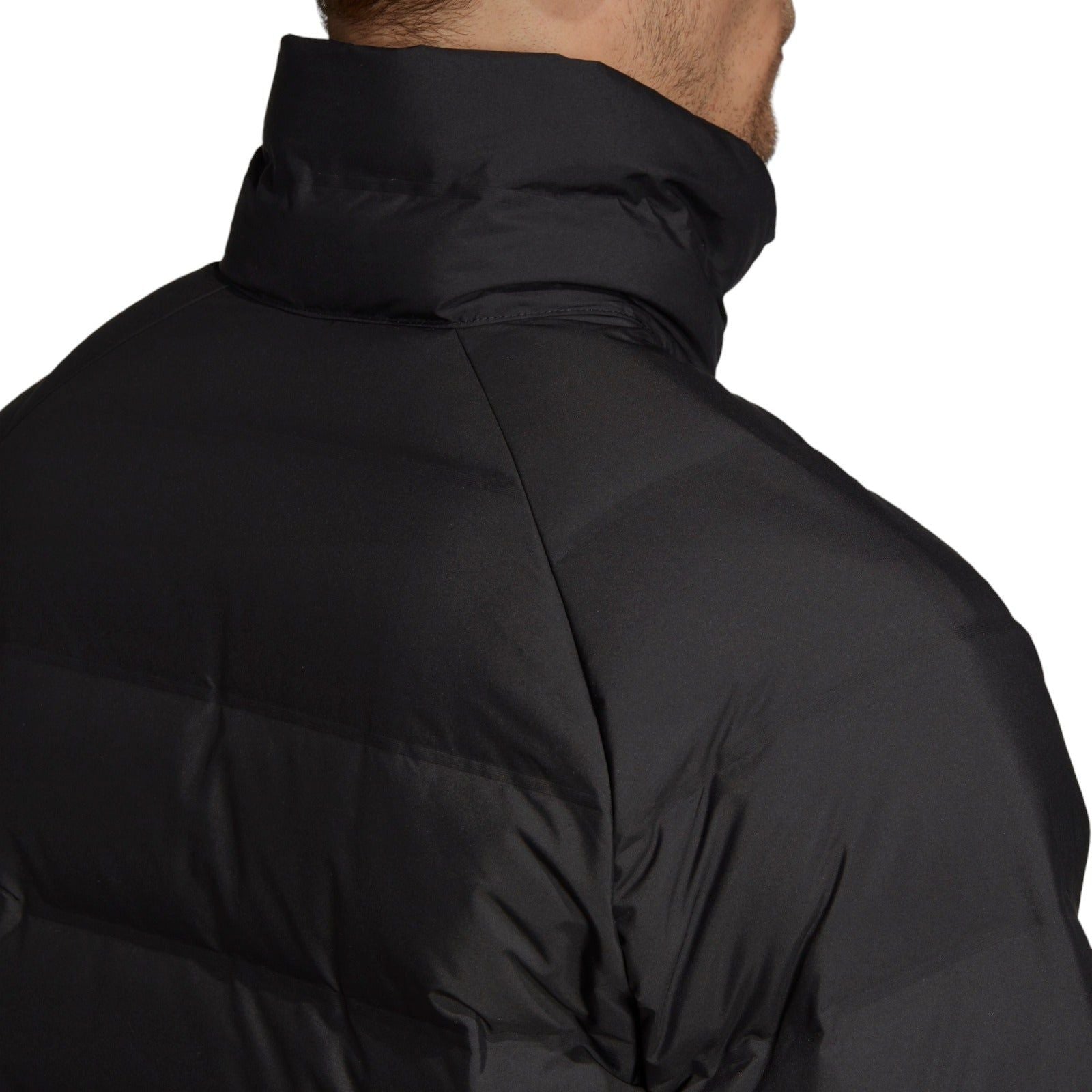adidas Helionic Mid-Length Mens Down Jacket Winter Padded Coat - Black - ViaductClothing -  -  