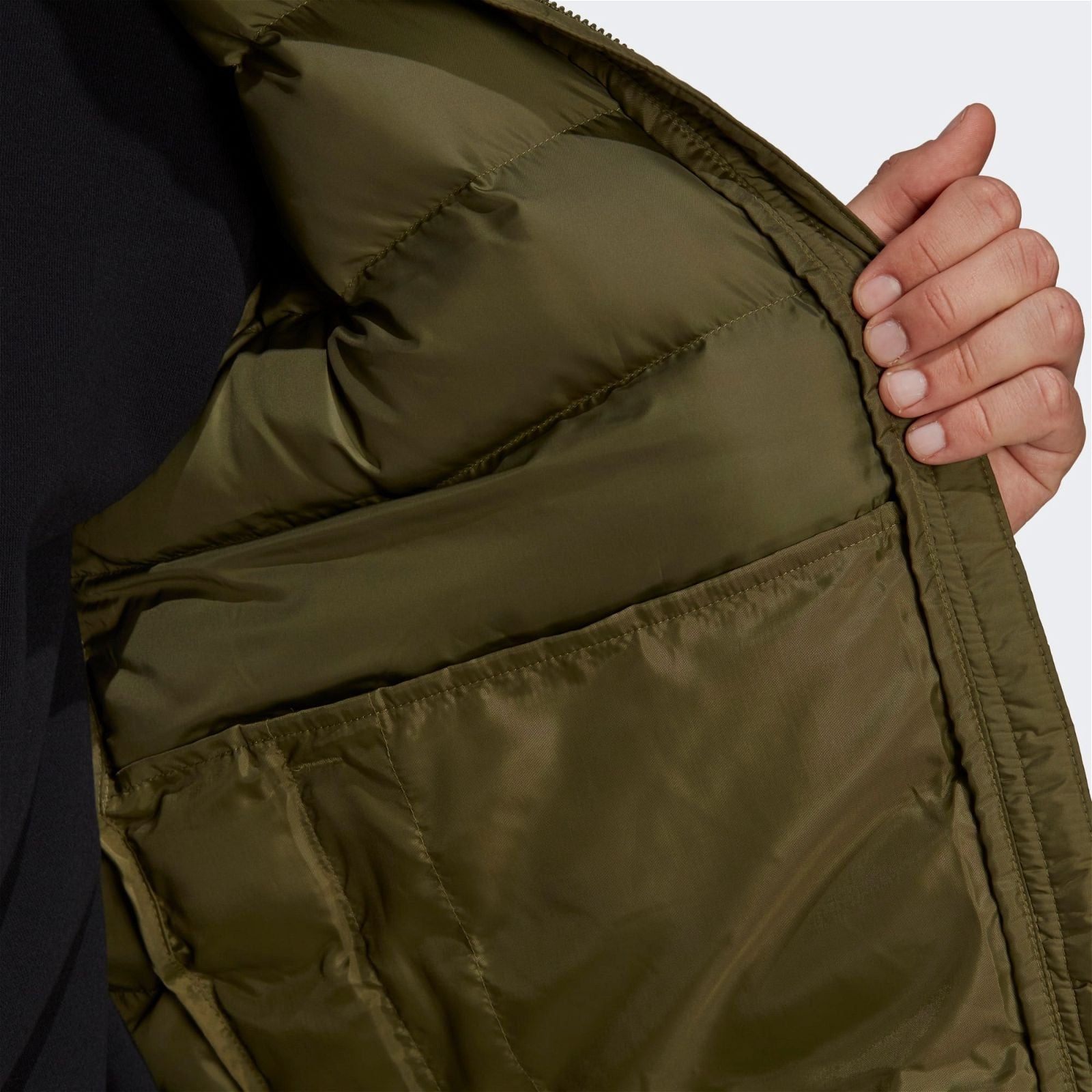 adidas Itavic 3-Stripes Midweight Hooded Jacket - Focus Olive - ViaductClothing -  -  
