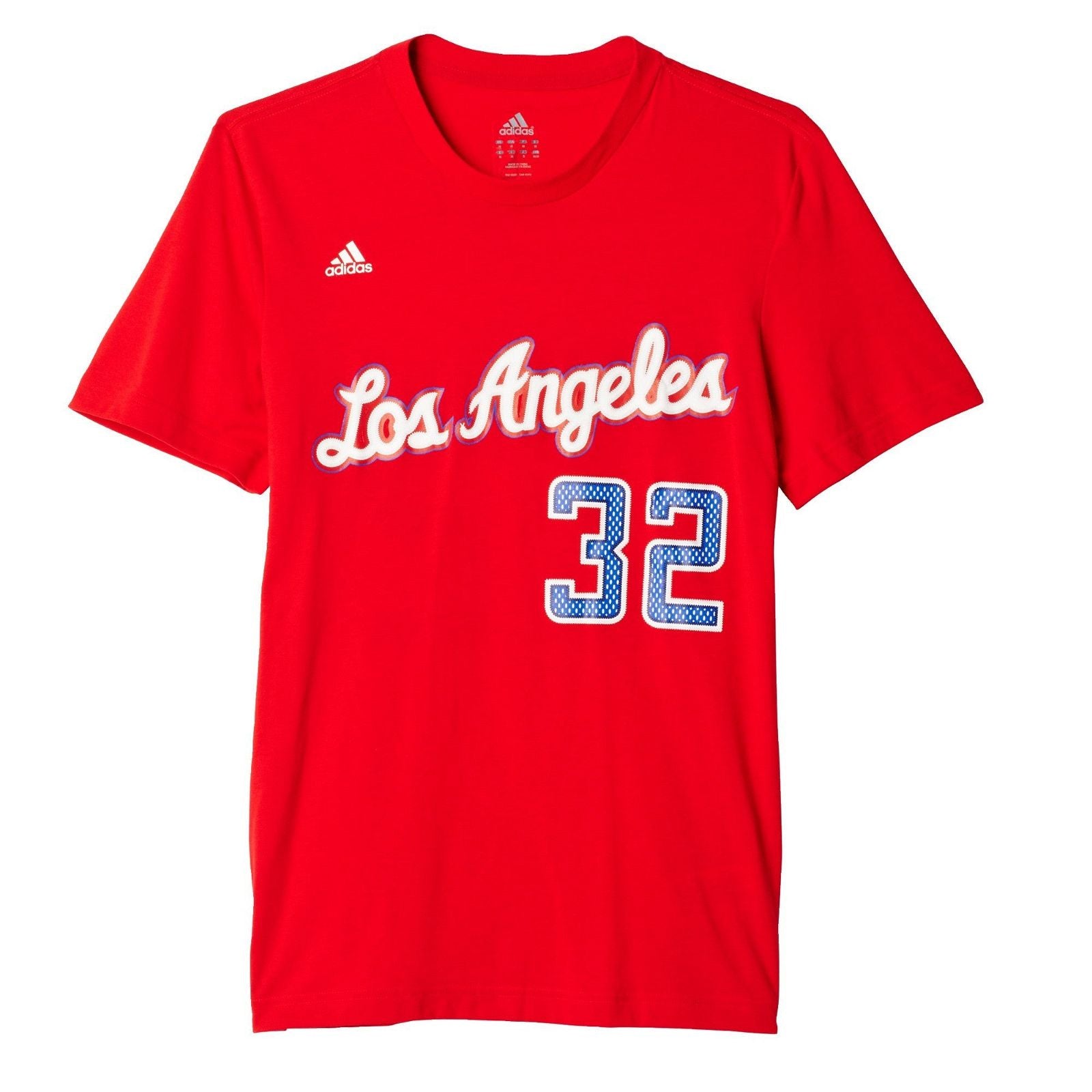 adidas LA Clippers Game Time T Shirt - Red - ViaductClothing -  -  