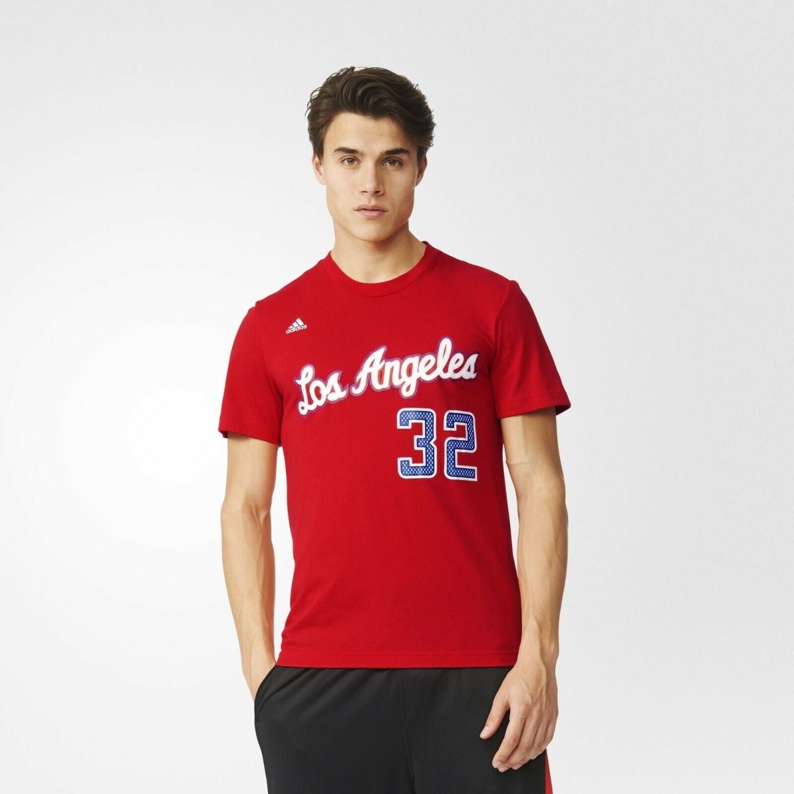 adidas LA Clippers Game Time T Shirt - Red - ViaductClothing -  -  