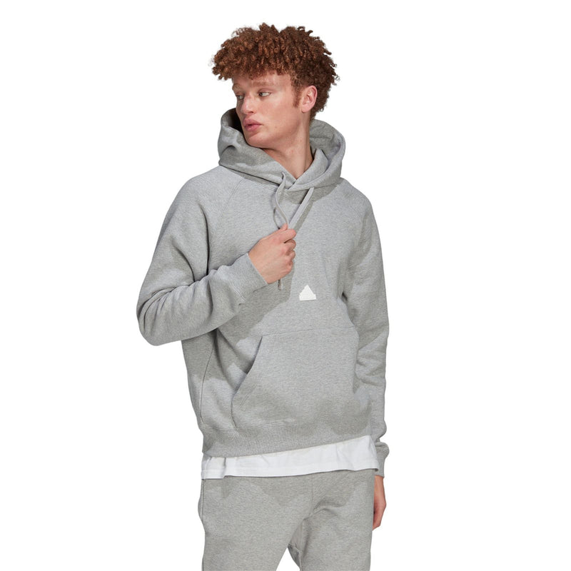 adidas New Fleece Sweat Hoodie - Medium Grey Heather - ViaductClothing -  -  