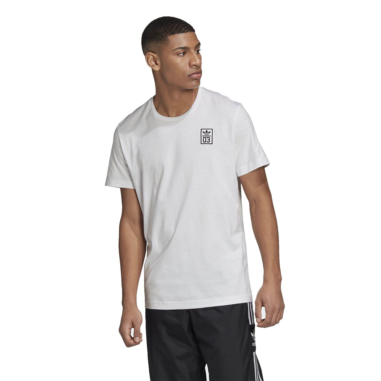 adidas Originals 03 Mini Emblem T-Shirt - White - ViaductClothing -  -  