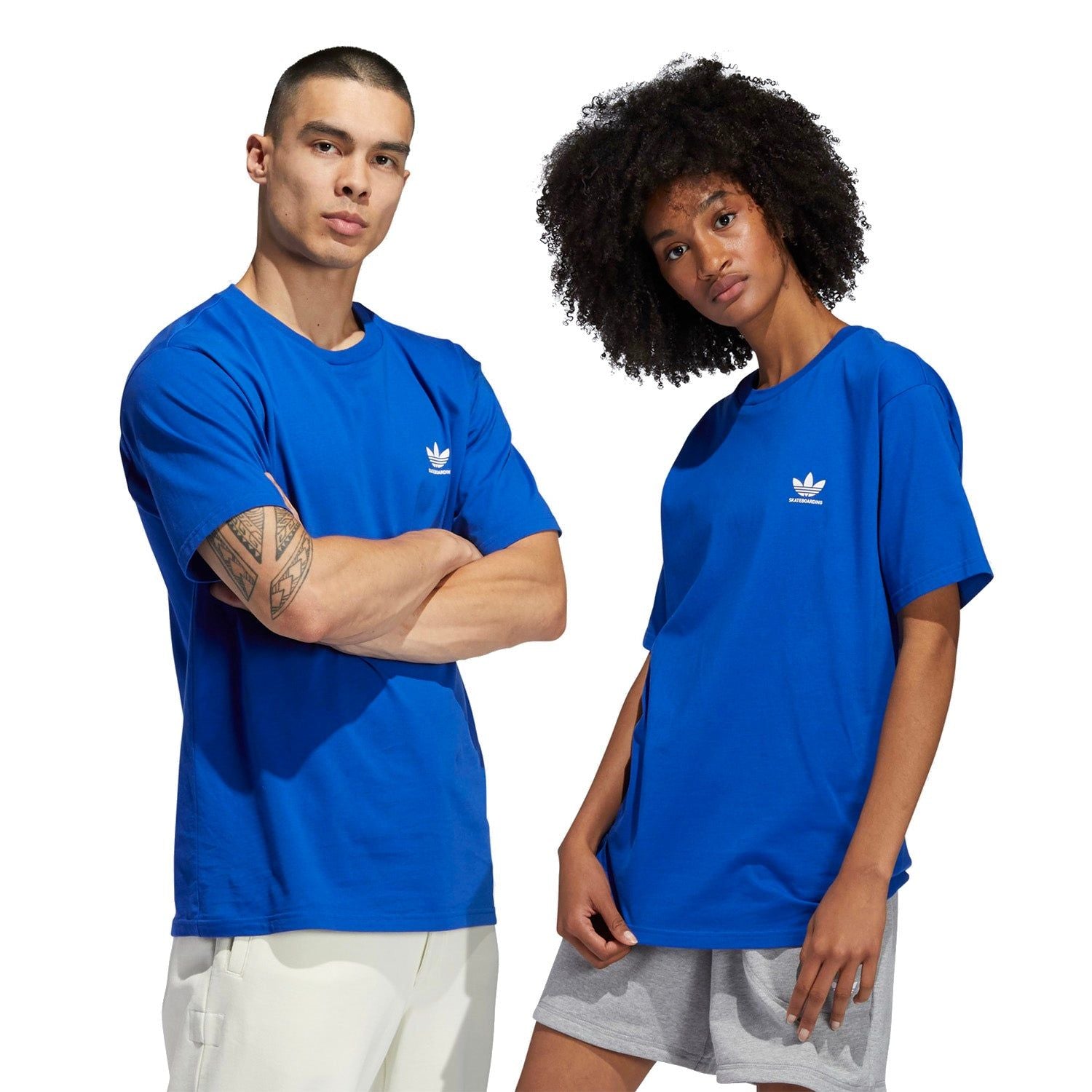 adidas Originals 2.0 Skateboarding Trefoil T Shirt - Blue - ViaductClothing -  -  