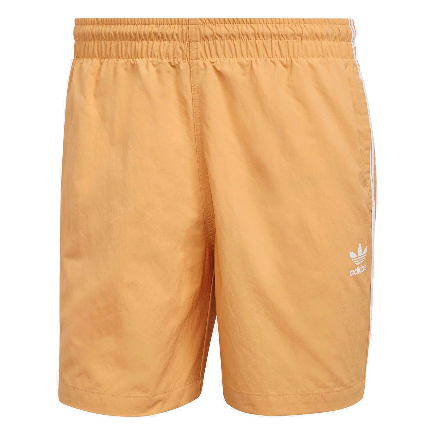 adidas Originals 3-Stripe Swim Shorts - Hazy Orange - ViaductClothing -  -  