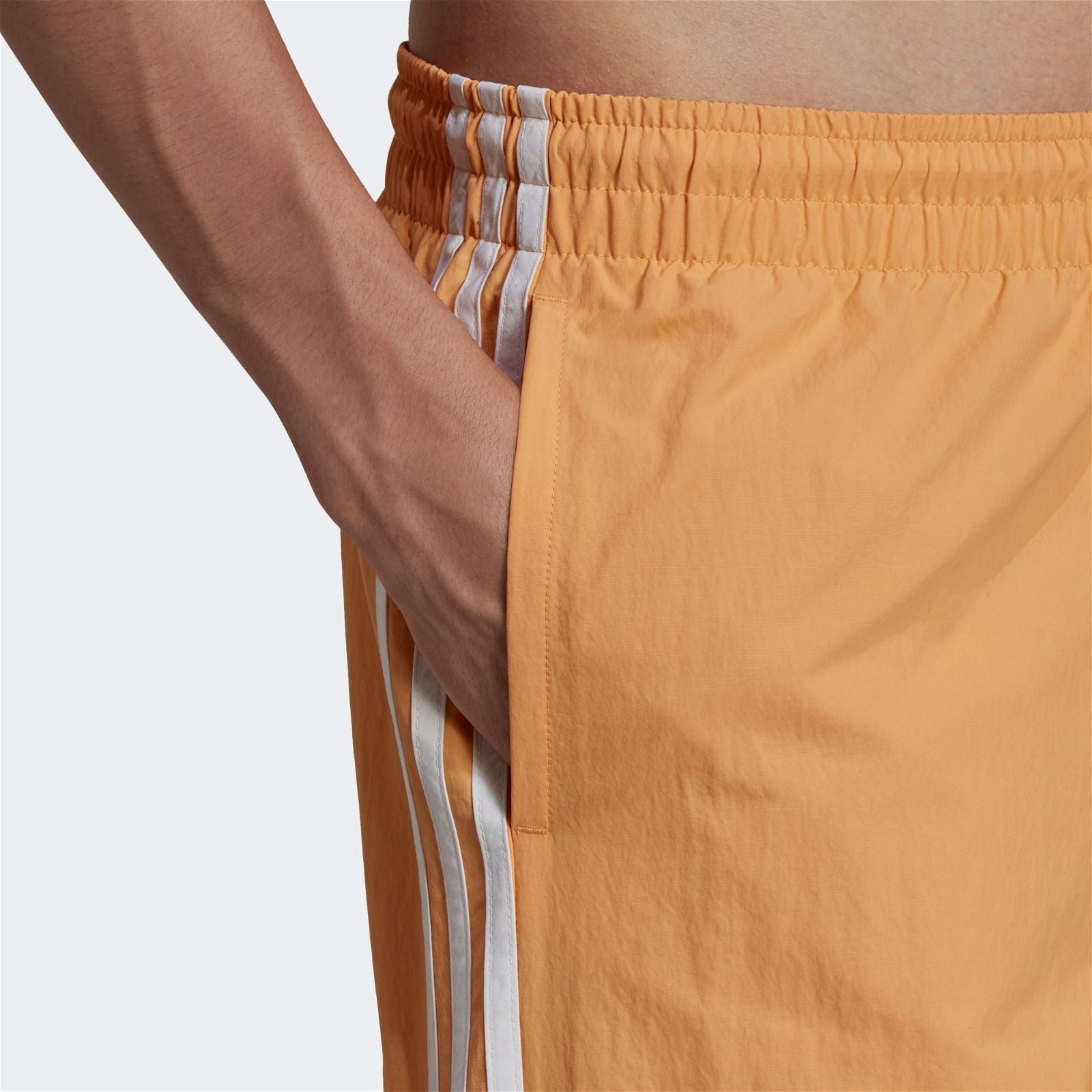 Adidas 3 stripe shorts orange new arrivals