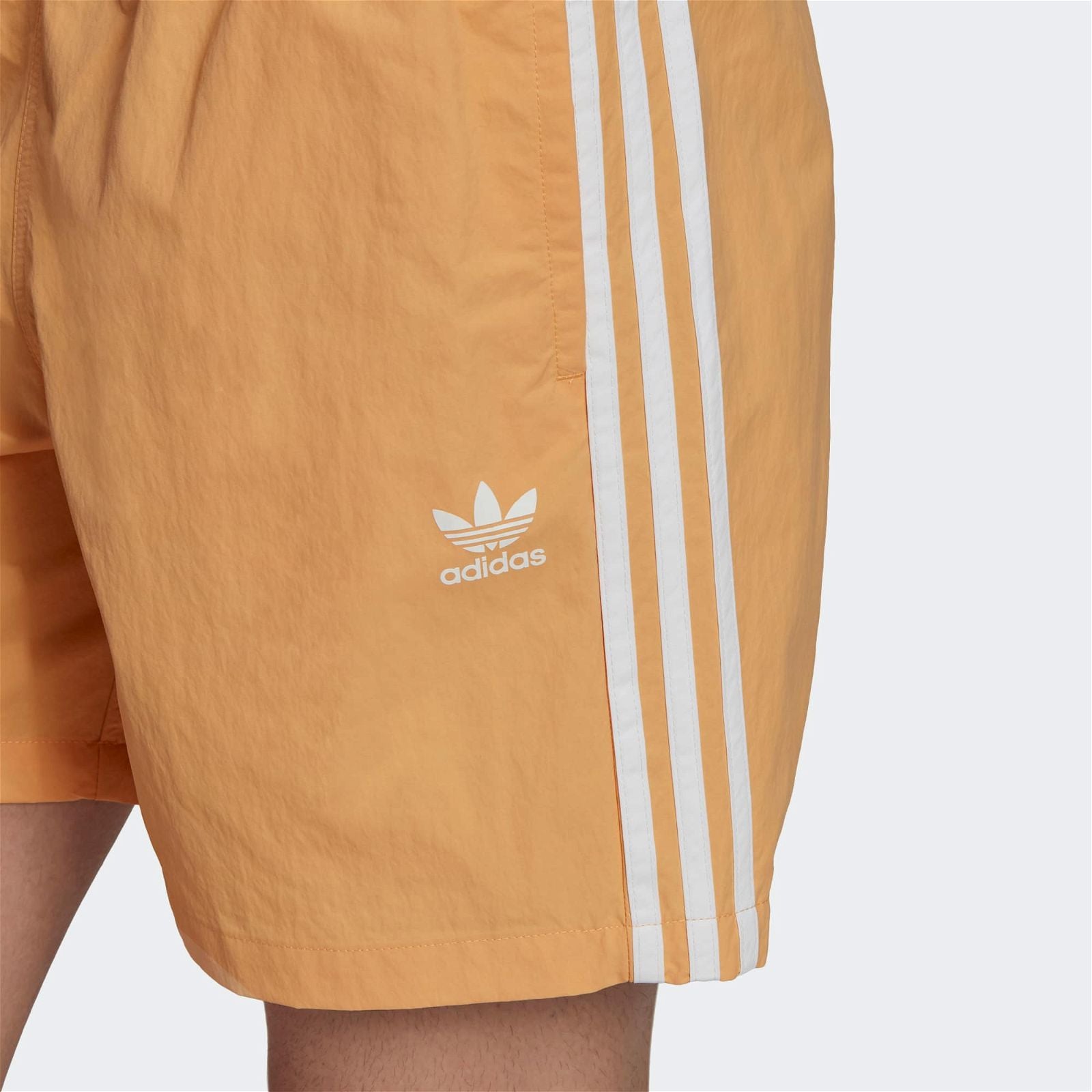 adidas Originals 3 Stripe Swim Shorts Hazy Orange GN3525 ViaductClothing