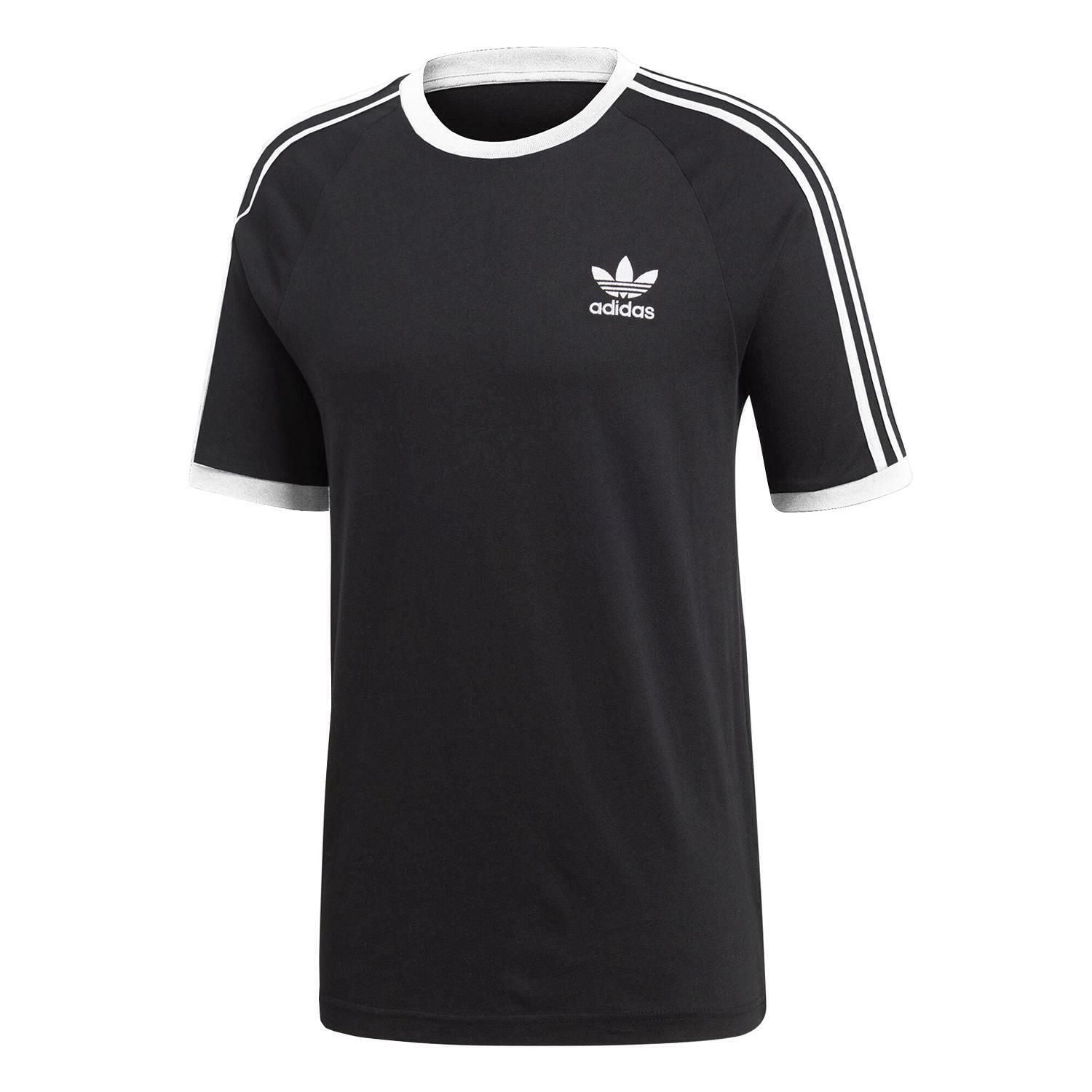 adidas Originals 3-Stripe T Shirt - Black - ViaductClothing -  -  