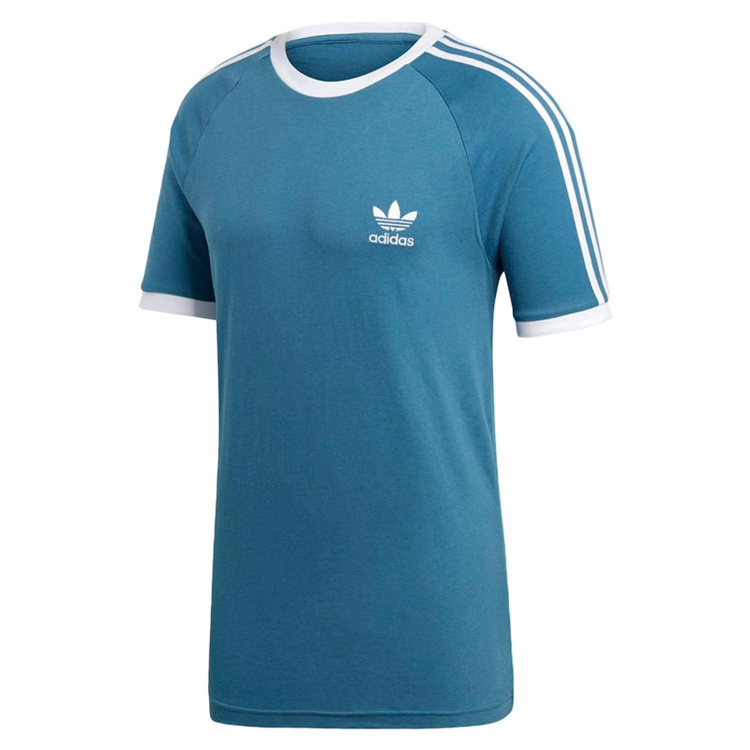 adidas Originals 3-Stripe T Shirt - Blanch Blue - ViaductClothing -  -  