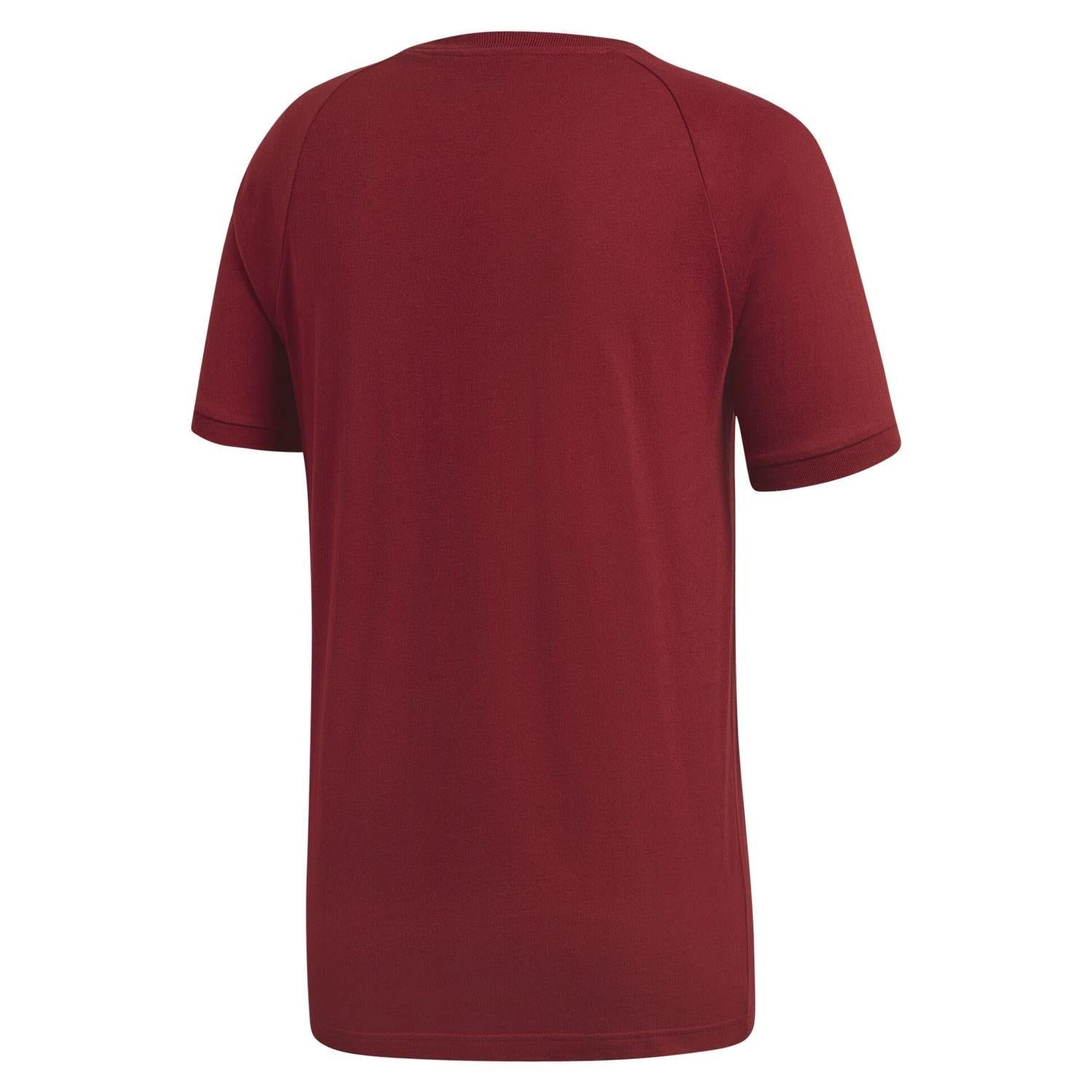adidas Originals 3-Stripe T Shirt - Burgundy - ViaductClothing -  -  