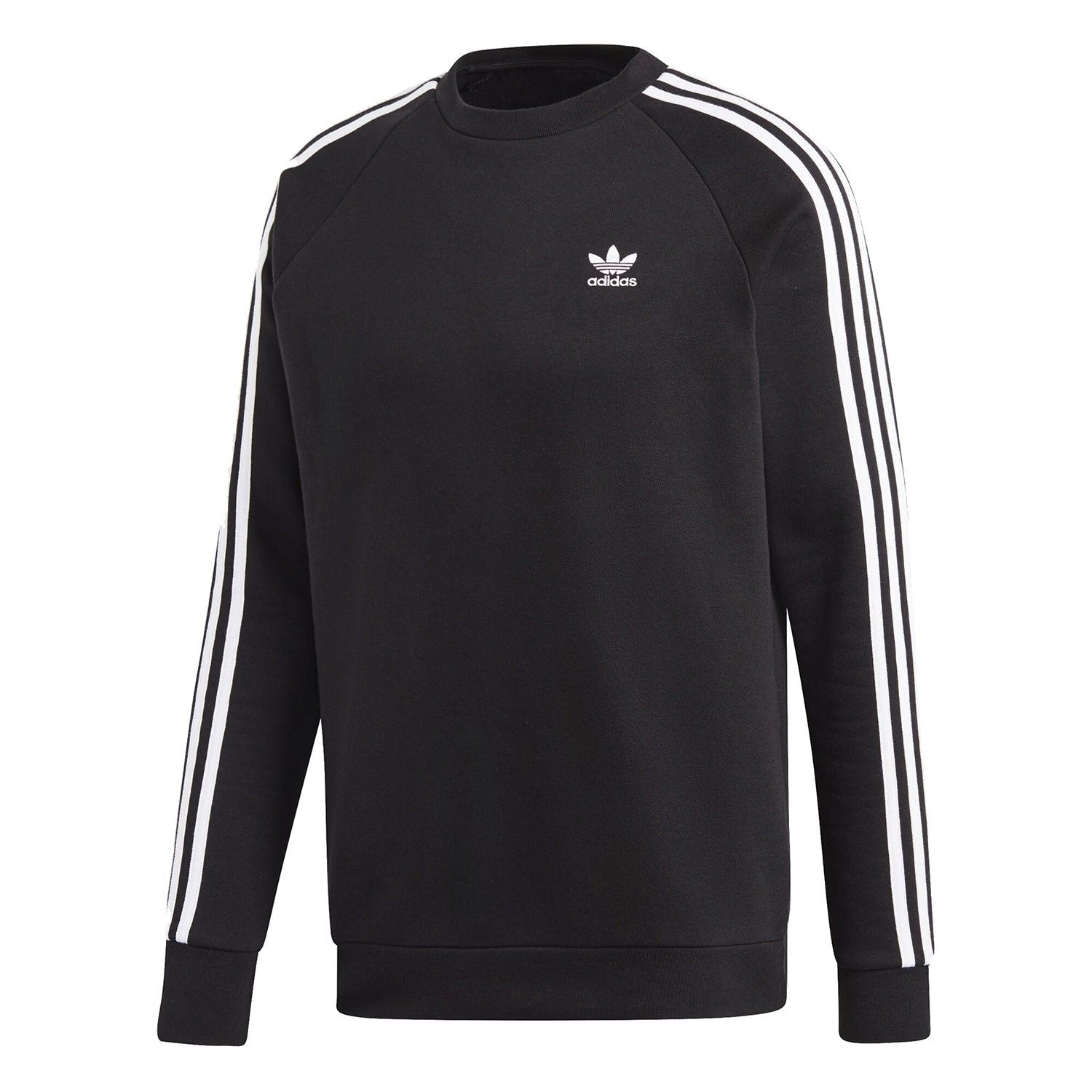 adidas Originals 3-Stripes Crewneck Sweatshirt - Black - ViaductClothing -  -  