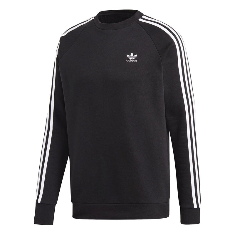 adidas Originals 3-Stripes Crewneck Sweatshirt - Black - ViaductClothing -  -  