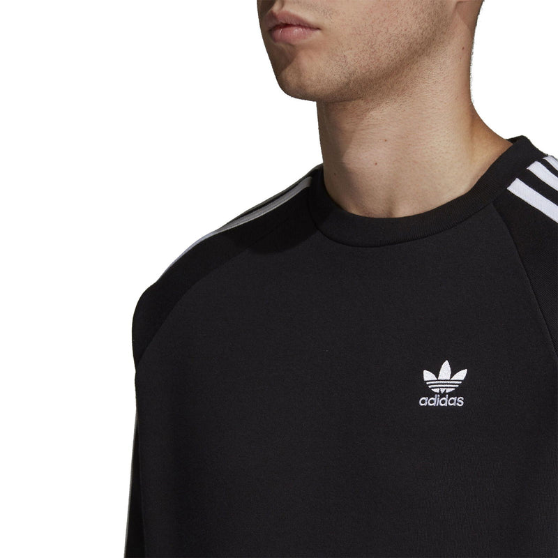adidas Originals 3-Stripes Crewneck Sweatshirt - Black - ViaductClothing -  -  