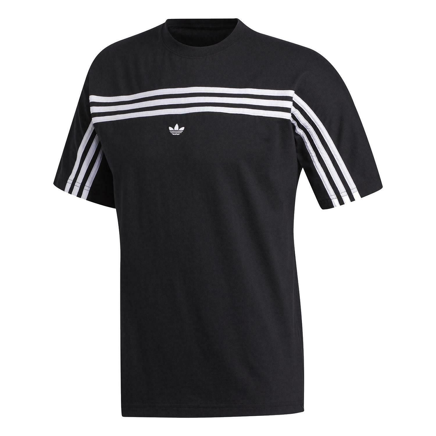 adidas Originals 3-Stripes T-Shirt - Black - ViaductClothing -  -  