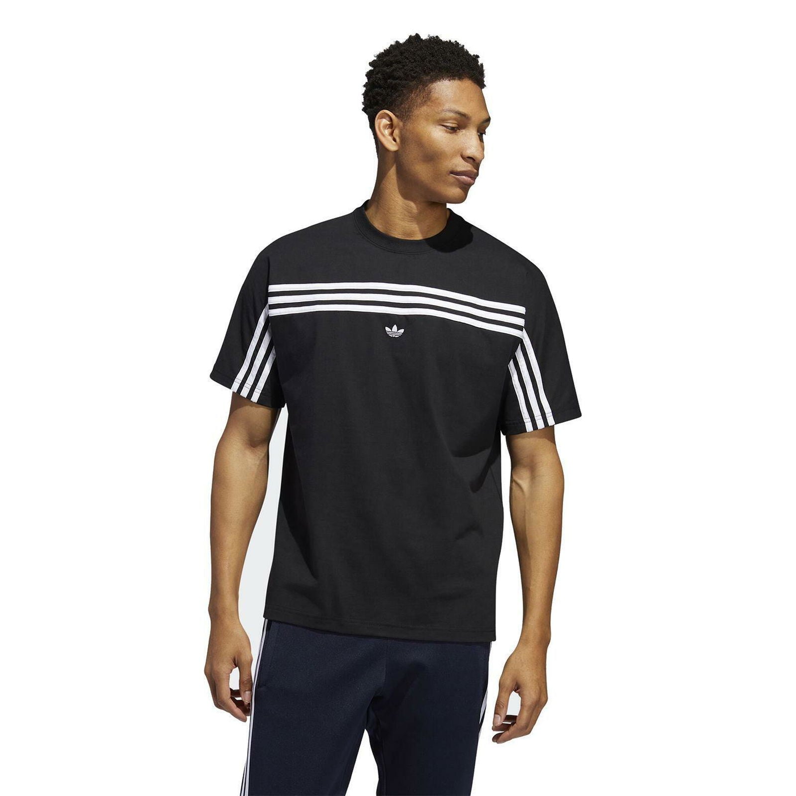 adidas Originals 3-Stripes T-Shirt - Black - ViaductClothing -  -  