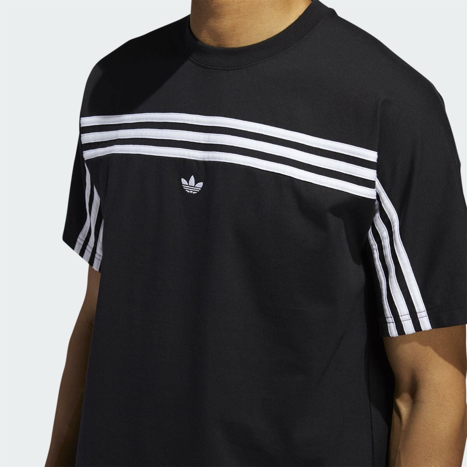 adidas Originals 3-Stripes T-Shirt - Black - ViaductClothing -  -  
