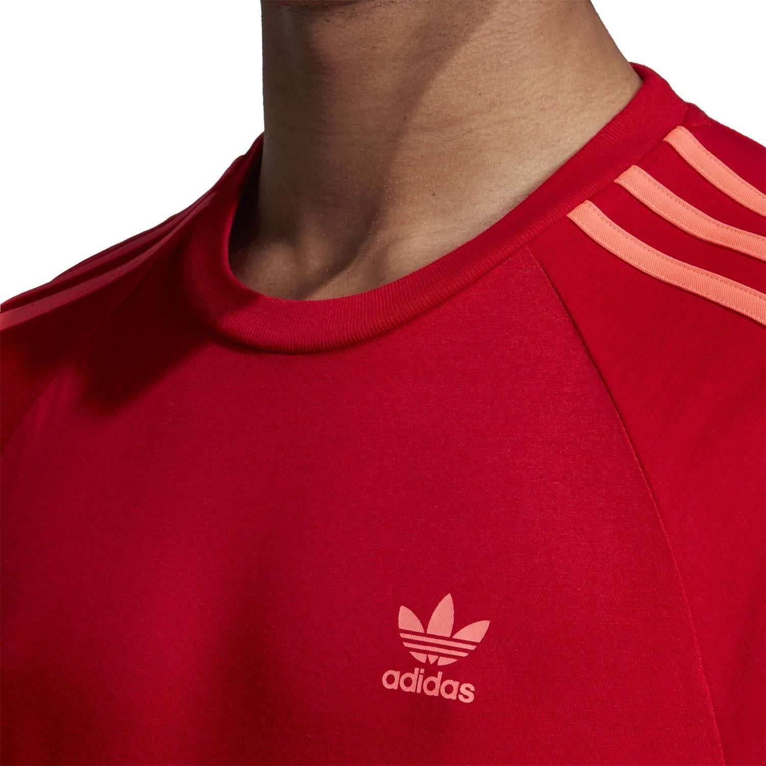 adidas Originals 3-Stripes T-Shirt - Scarlet - ViaductClothing -  -  