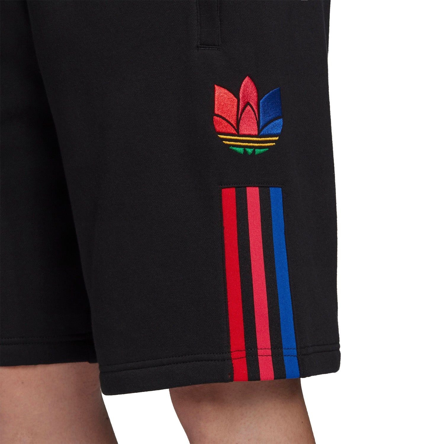 adidas Originals 3D Trefoil 3-Stripes Sweat Shorts - Black - ViaductClothing -  -  