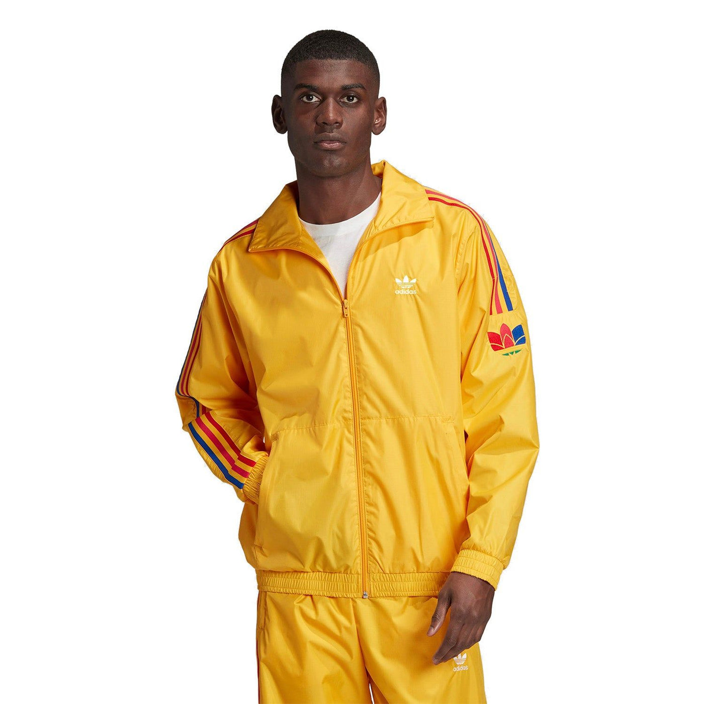 adidas Originals 3D Trefoil 3 Stripes Track Jacket Yellow GE0848 ViaductClothing