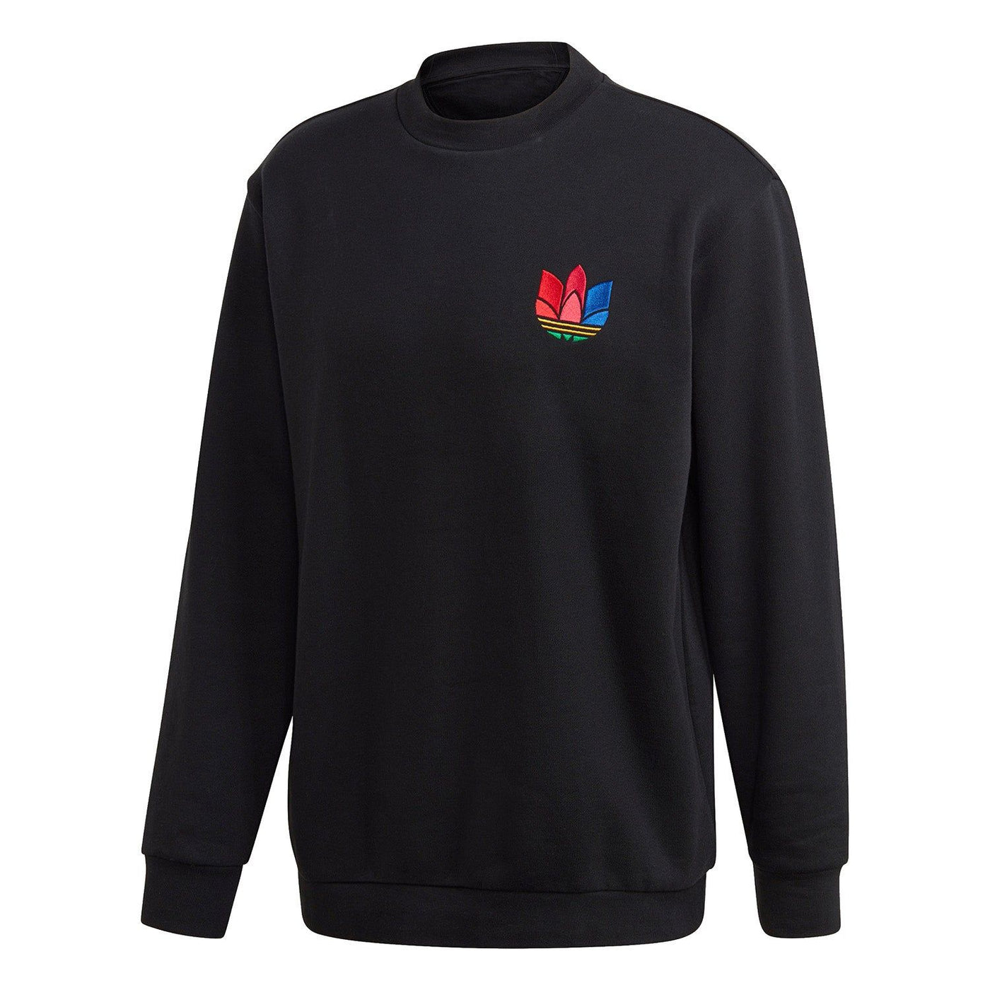 adidas Originals 3D Trefoil Graphic Crewneck Sweatshirt Black ViaductClothing