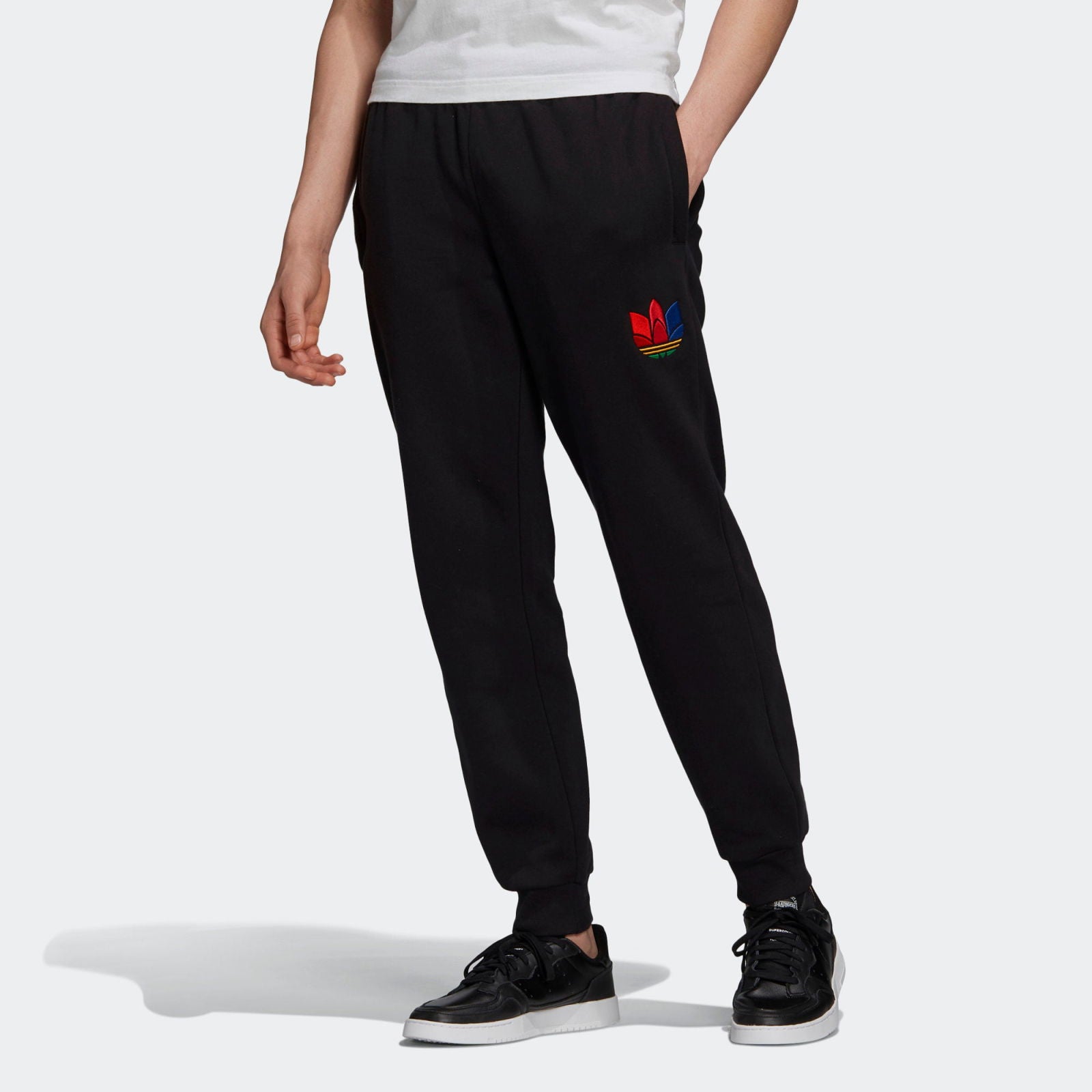 3d trefoil graphic sweatpants shop