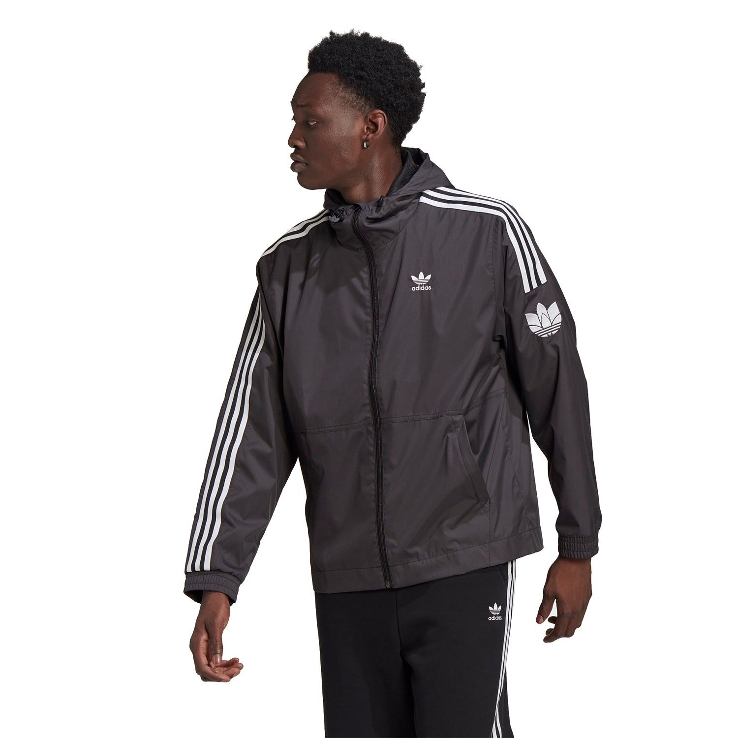 adidas Originals 3D Trefoil Windbreaker - Black - ViaductClothing -  -  