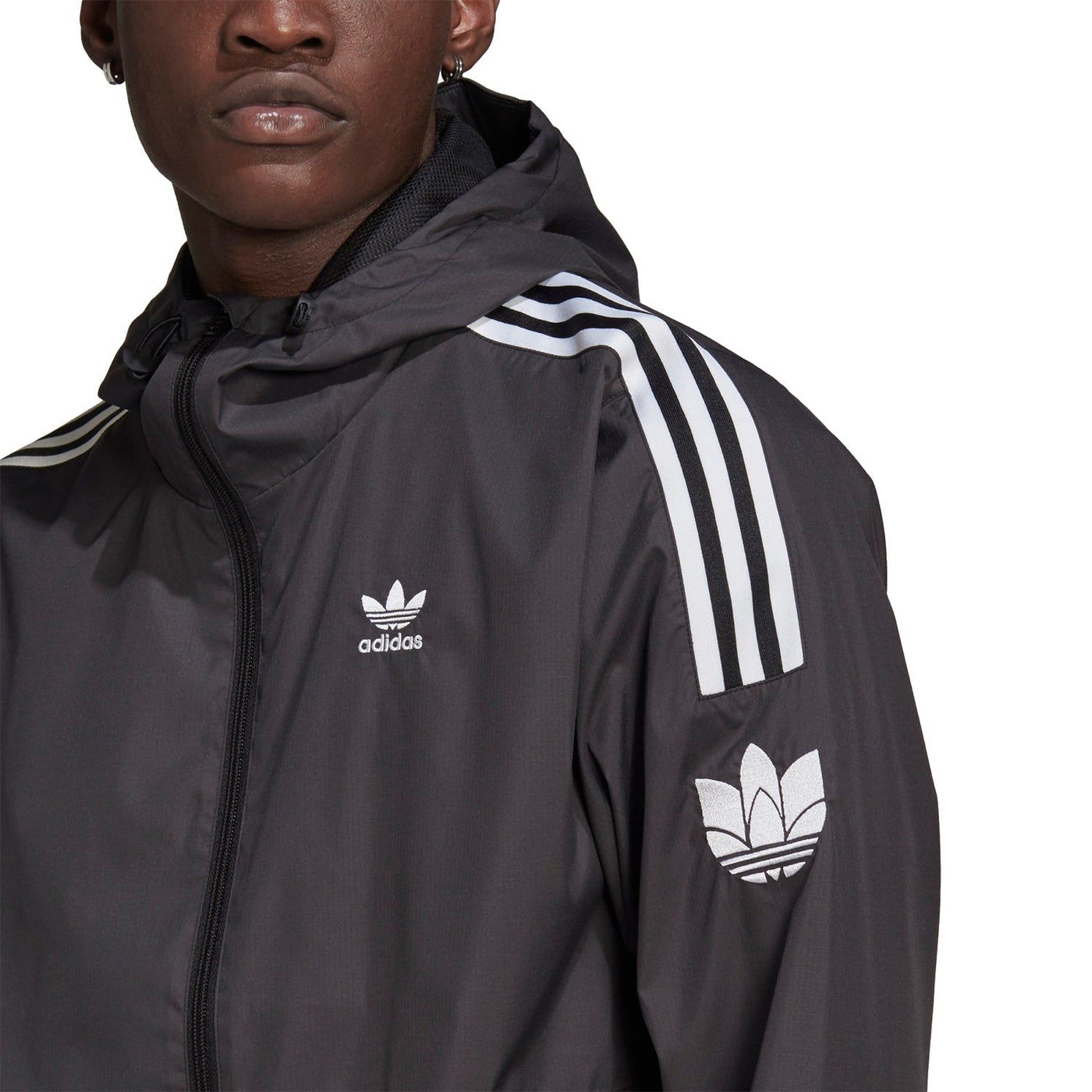 Adidas originals repeating trefoil windbreaker new arrivals